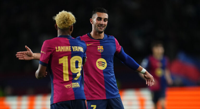 Lamine Yamal and Raphael Dias Belloli Raphinha of FC Barcelona during the UEFA Champions League match, Semi-Finals, firs leg, between FC Barcelona and Inter de Milan played at Lluis Companys Stadium on April 30 2025 in Barcelona Spain. (Photo by Bagu Blanco / Pressinphoto)
2025.05.01 Barcelona
pilka nozna liga mistrzow
FC Barcelona - Inter Mediolan
Foto Cordon/SIPA USA/PressFocus
!!! POLAND ONLY !!!