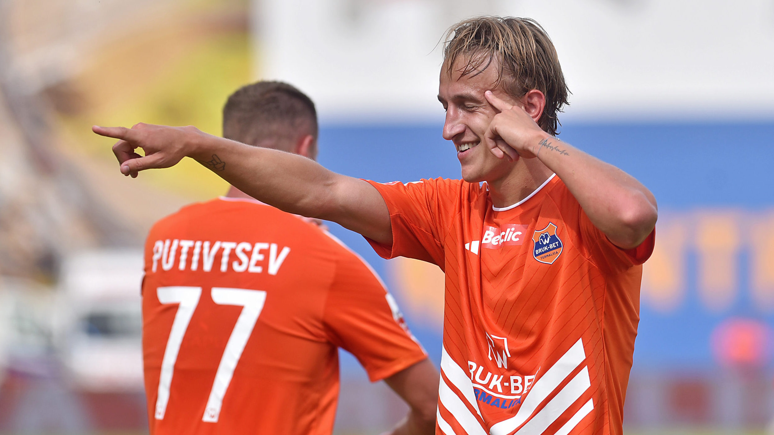 2024.07.20 Nieciecza
Pilka nozna, Betclic I liga, sezon 2024/2025
Bruk-Bet Termalica Nieciecza - Warta Poznan
N/z Pilkarze Bruk-Betu Termaliki, radosc po bramce na 1-0, gol, bramka, Artem Putiwcew, Andrzej Trubeha
Foto Krzysztof Porebski / PressFocus

2024.07.20 Nieciecza
Football, Polish first league - second level, 2024/25 season
Bruk-Bet Termalica Nieciecza - Warta Poznan
Pilkarze Bruk-Betu Termaliki, radosc po bramce na 1-0, gol, bramka, Artem Putiwcew, Andrzej Trubeha
Credit: Krzysztof Porebski / PressFocus