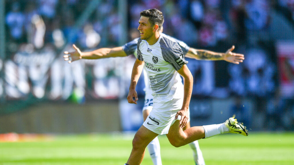 2024.09.21 Krakow
pilka nozna PKO Ekstraklasa sezon 2024/2025
Puszcza Niepolomice - Cracovia
N/z Michalis Kosidis bramka gol radosc
Foto Lukasz Laskowski / PressFocus

2024.09.21 Krakow
Football - Polish PKO Ekstraklasa season 2024/2025
Puszcza Niepolomice - Cracovia
Michalis Kosidis bramka gol radosc
Credit: Lukasz Laskowski / PressFocus