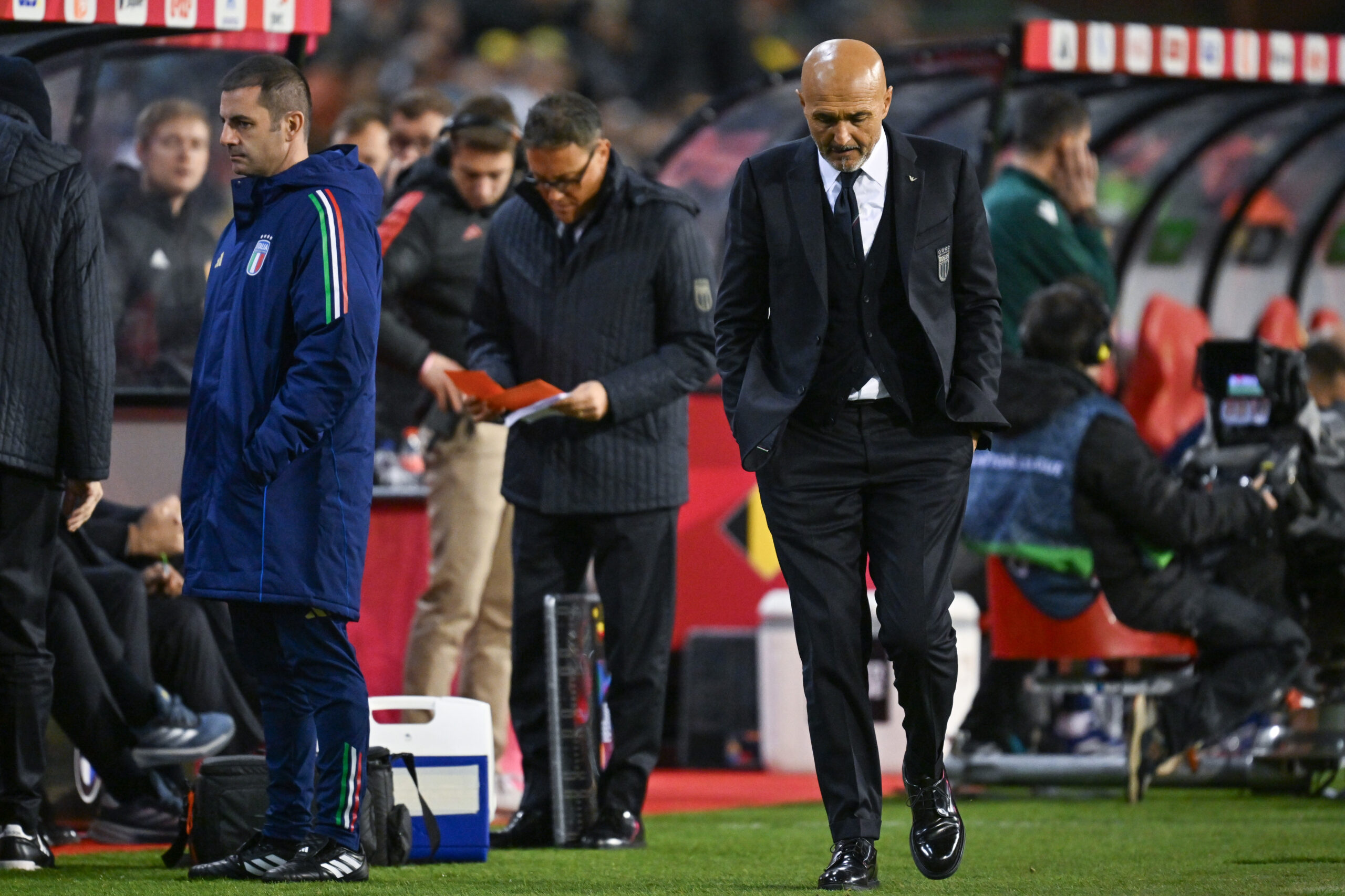 Head Coach Luciano Spaletti of Italy pictured during a soccer game between the national teams of Belgium, called the Red Devils and Italy, called Azzurri in the fifth game in group A2 in the UEFA Nations League , on Thursday 14 November 2024  in Brussels , Belgium . photo isosport | David Catry
2024.11.14 Bruksela
pilka nozna liga Narodow
Belgia - Wlochy
Foto David Catry/Isosport/Content Curation/SIPA USA/PressFocus

!!! POLAND ONLY !!!