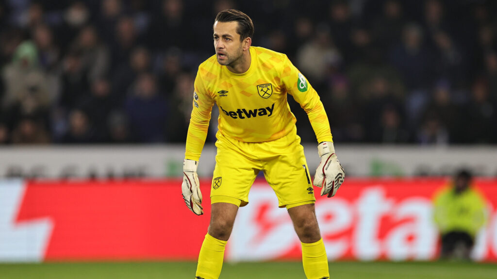 Lukasz Fabianski of West Ham United during the Premier League football match between Leicester City and West Ham United at the King Power Stadium in Leicester, England.  (James Holyoak / SPP) (Photo by James Holyoak / SPP/Sipa USA)
2024.12.03 
pilka nozna liga angielska
Leicester City - West Ham United 
Foto James Holyoak / SPP/SIPA USA/PressFocus

!!! POLAND ONLY !!!