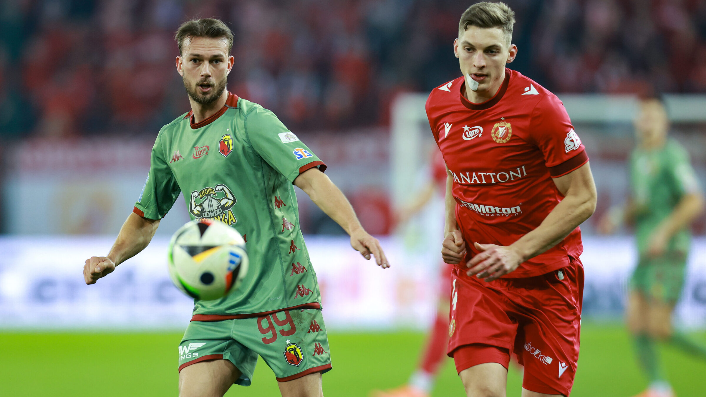 2025.03.09 Lodz 
pilka nozna PKO Ekstraklasa sezon 2024/2025 
Widzew Lodz - Jagiellonia Bialystok
N/z Kristoffer Hansen Mateusz Zyro
Foto Artur Kraszewski / PressFocus 

2025.03.09 Lodz 
Football - Polish PKO Ekstraklasa season 2024/2025 
Widzew Lodz - Jagiellonia Bialystok
Kristoffer Hansen Mateusz Zyro
Credit: Artur Kraszewski / PressFocus