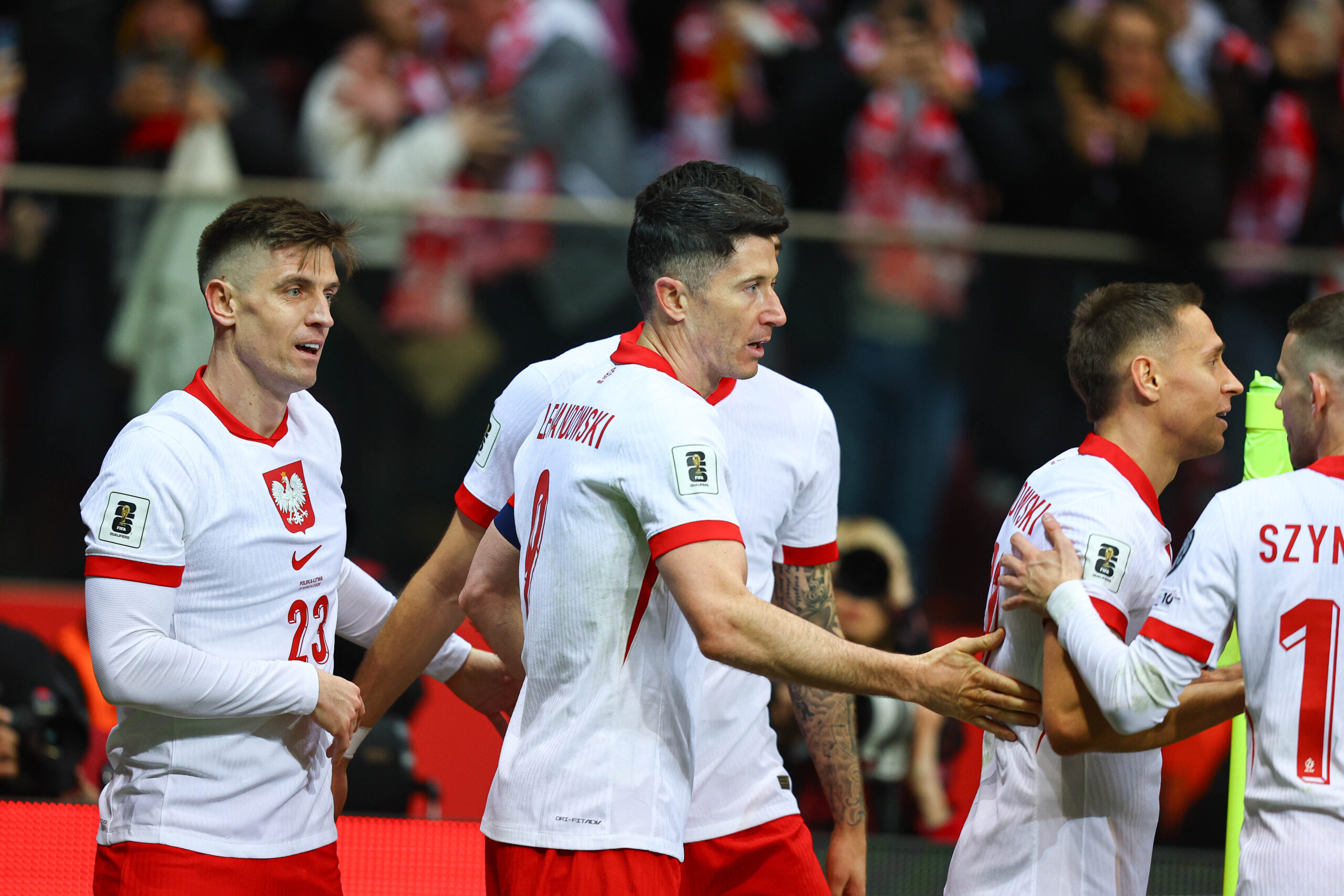 2025.03.21 Warszawa
pilka nozna FIFA Kwalifikacje do Mistrzostw Swiata
Polska - Litwa
N/z bramka gol radosc na 1-0 Robert Lewandowski
Foto Pawel Andrachiewicz / PressFocus
2025.03.21 Warsaw
Football - FIFA World Cup qualification
Poland - Lithuania
bramka gol radosc na 1-0 Robert Lewandowski
Credit: Pawel Andrachiewicz / PressFocus