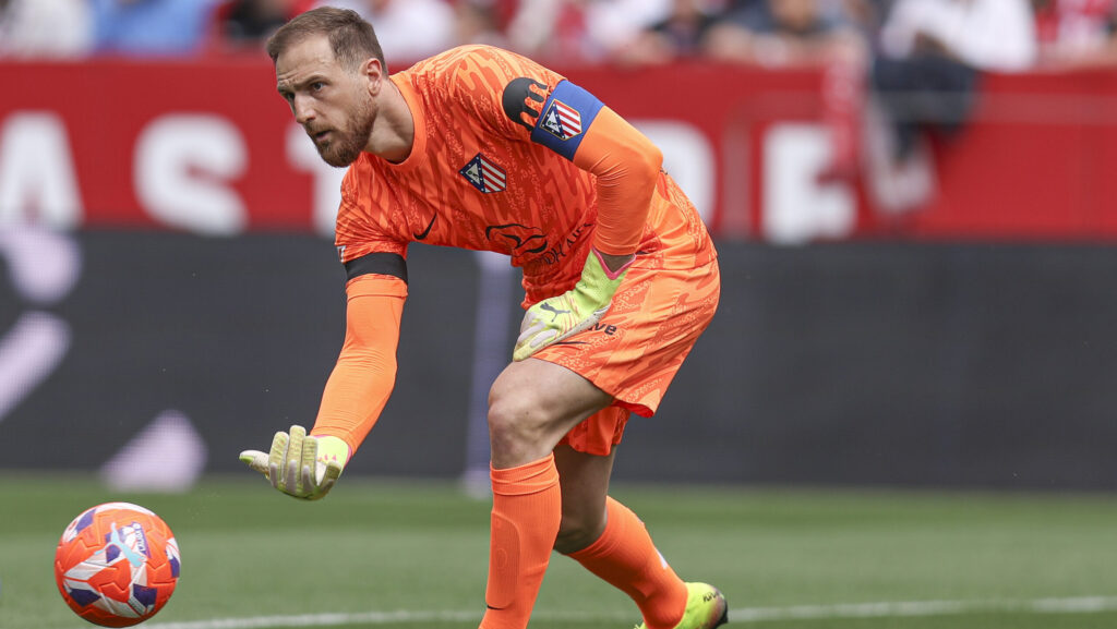 Jan Oblak of Atletico de Madrid  during the La Liga EA Sports match between Sevilla FC and Atletico de Madrid played at Ramon Sanchez Pizjuan Stadium on April 6, 2025 in Sevilla, Spain. (Photo by Antonio Pozo / PRESSINPHOTO)
2025.04.06 Sewilla
pilka nozna liga hiszpanska
Sevilla FC - Atletico Madryt
Foto PRESSINPHOTO/SIPA USA/PressFocus

!!! POLAND ONLY !!!