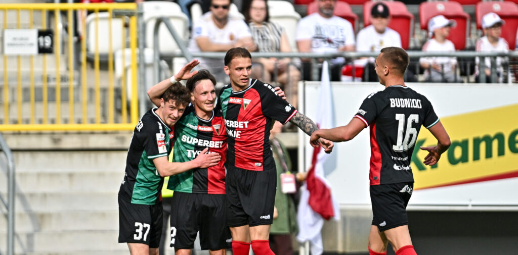2025.04.21 Lodz
Pilka nozna Betclic 1 Liga sezon 2024/2025
LKS Lodz - GKS Tychy
N/z Bramka gol radosc Julius Ertlthaler Julian Keiblinger Rafal Makowski
Foto Lukasz Sobala / PressFocus

2025.04.21 Lodz
Football Polish First League season 2024/2025
LKS Lodz - GKS Tychy
Bramka gol radosc Julius Ertlthaler Julian Keiblinger Rafal Makowski
Credit: Lukasz Sobala / PressFocus