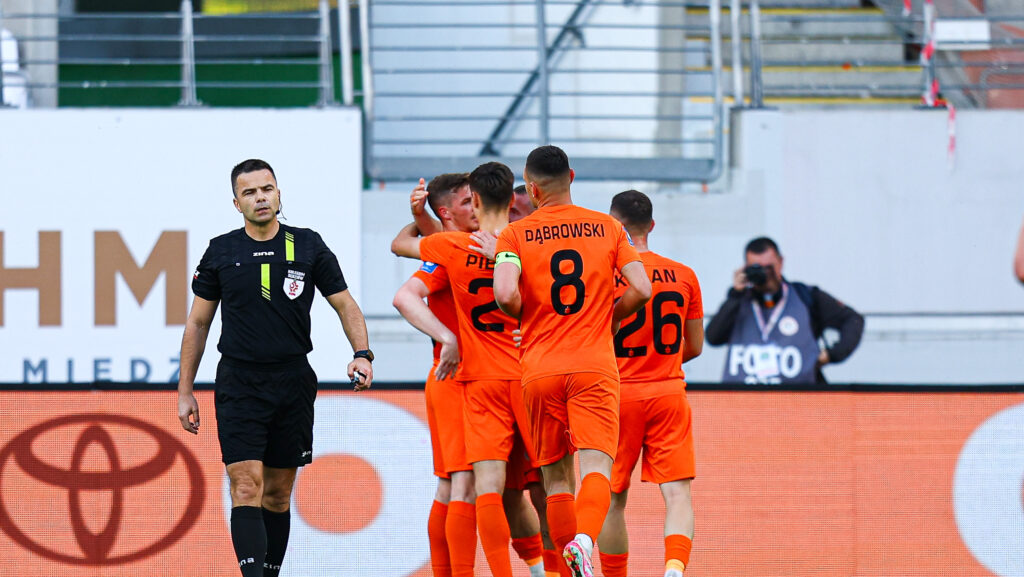 2025.04.28 Lubin
pilka nozna PKO Ekstraklasa sezon 2024/2025
KGHM Zaglebie Lubin - Stal Mielec
N/z bramka gol radosc na 1-0 Dawid Kurminowski
Foto Pawel Andrachiewicz / PressFocus

2025.04.28 Lubin
Football - Polish PKO Ekstraklasa season 2024/2025
KGHM Zaglebie Lubin - Stal Mielec
bramka gol radosc na 1-0 Dawid Kurminowski
Credit: Pawel Andrachiewicz / PressFocus