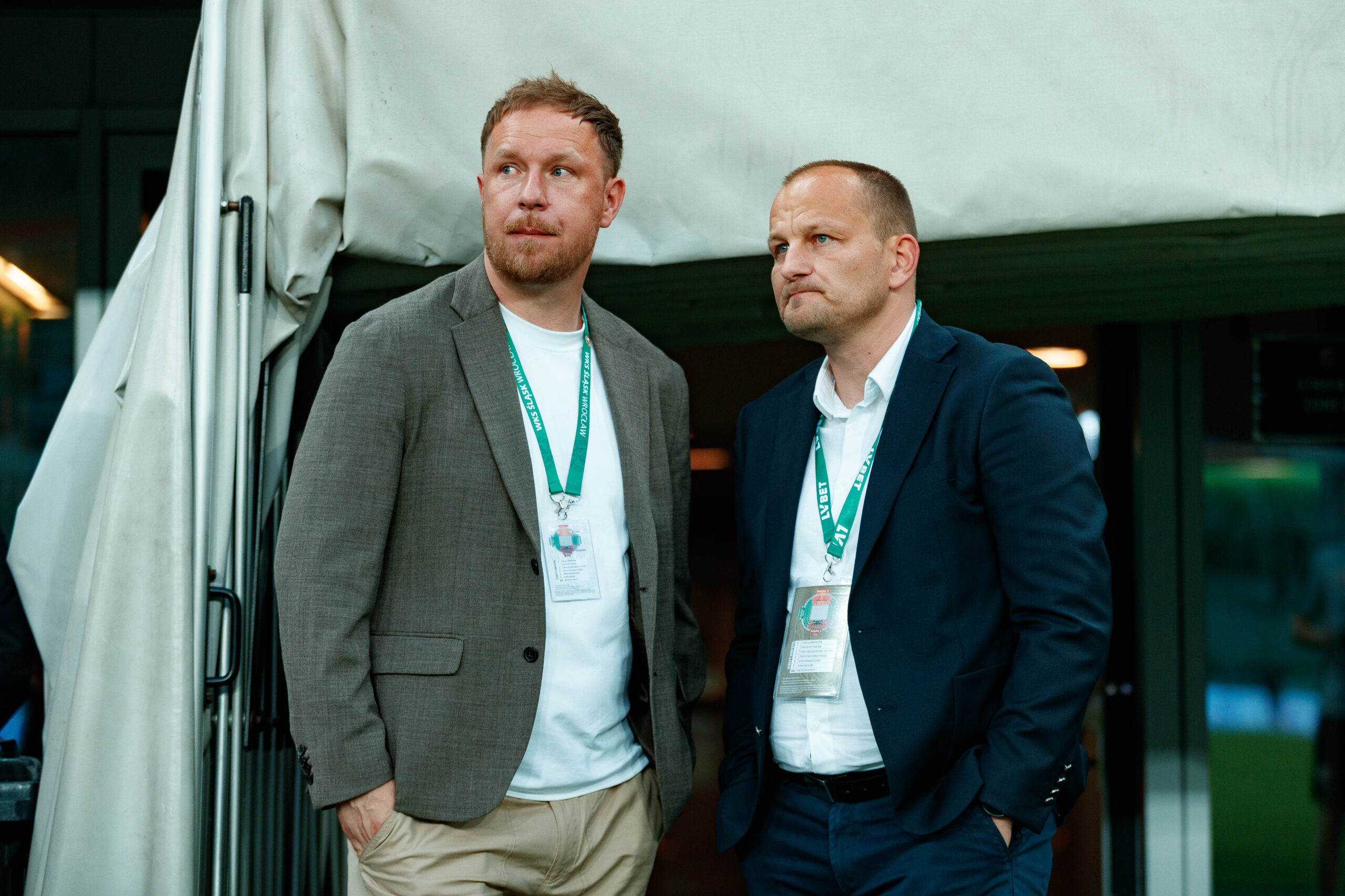 2025.05.03 Wroclaw
Pilka nozna PKO Ekstraklasa sezon 2024/2025
Slask Wroclaw - KGHM Zaglebie Lubin
N/z Rafal Grodzicki (dyrektor sportowy) Wojciech Tomaszewski (dyrektor sportowy)
Foto Tomasz Folta / PressFocus
2025.05.03 Wroclaw
Football PKO Ekstraklasa season 2024/2025
Slask Wroclaw - KGHM Zaglebie Lubin
Rafal Grodzicki (dyrektor sportowy) Wojciech Tomaszewski (dyrektor sportowy)
Credit: Tomasz Folta / PressFocus