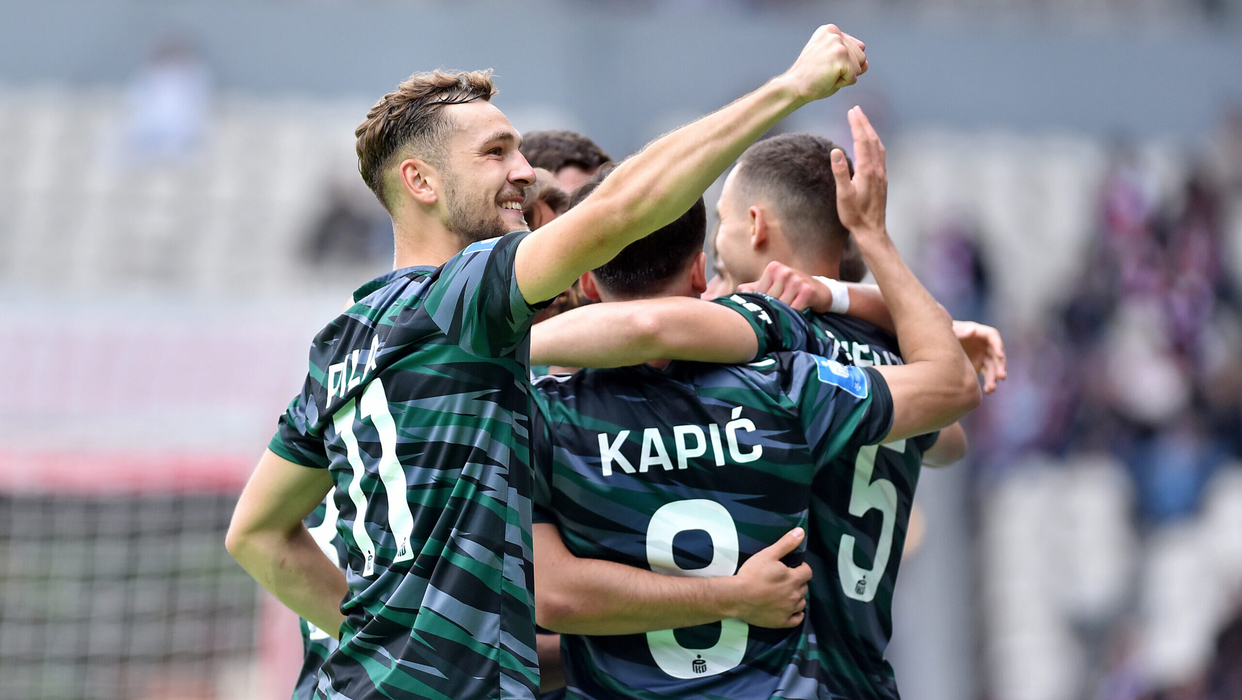 2025.05.04 Krakow
Pilka nozna , PKO BP Ekstraklasa sezon 2024/25
Cracovia Krakow - Lechia Gdansk
N/z Pilkarze Lechii, radosc po bramce na 0-2, gol, bramka, Dominik Pila
Foto Krzysztof Porebski / PressFocus

2025.05.04 Krakow
Football Polish top league , 2024/2025 season
Cracovia Krakow - Lechia Gdansk
Pilkarze Lechii, radosc po bramce na 0-2, gol, bramka, Dominik Pila
Credit: Krzysztof Porebski / PressFocus