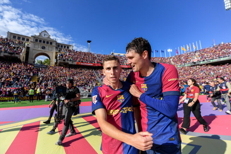 FC Barcelona, Barca v REAL MADRID OLIMPIC STADIUM LLUIS COMPANYS. MONTJUIC,BARCELONA. May 11, 2025 FC BARCELONA vs REAL MADRID May 11 ,2025 Fermin Lopez 16 of FC Barcelona celebrates with Andreas Christensen 15 of FC Barcelona during the match between FC Barcelona and Real Madrid corresponding to the thirty five day of La Liga EA Sports at at Olimpic Stadium Lluis Companys of Montjuic in Barcelona, Spain. Barcelona ESP Copyright: xS.xRosx
2025.05.11 Barcelona
pilka nozna , liga hiszpanska
FC Barcelona - Real Madryt
Foto IMAGO/PressFocus
!!! POLAND ONLY !!!