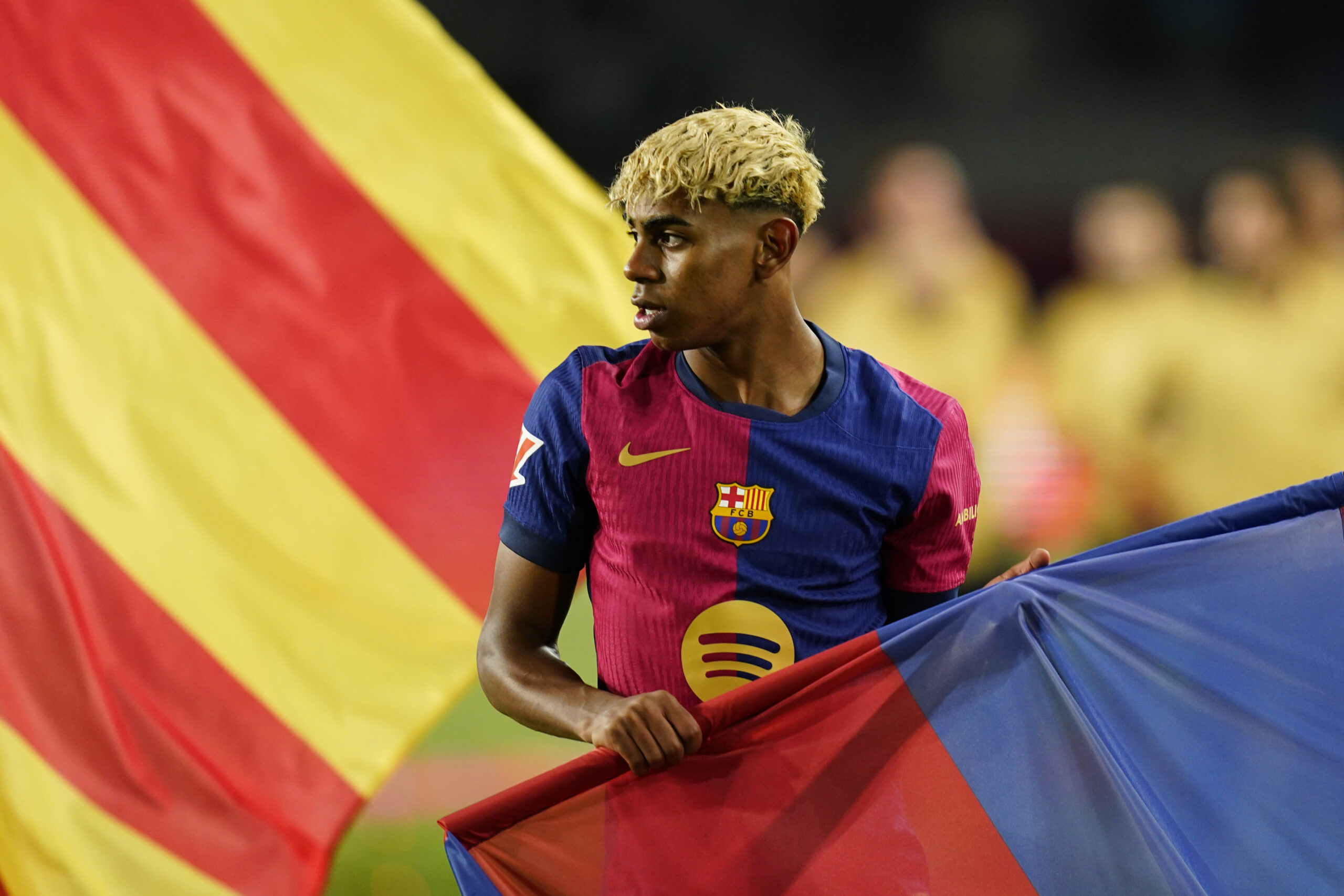 Lamine Yamal of FC Barcelona during the La Liga EA Sports match between FC Barcelona and Villarreal CF played at Lluis Companys Stadium on 18 May 2025 in Barcelona, Spain. (Photo by Sergio Ruiz / Imago) (Photo by pressinphoto/Sipa USA)
2025.05.18 Barcelona
pilka nozna liga hiszpanska
FC Barcelona - Villarreal CF
Foto PRESSINPHOTO/SIPA USA/PressFocus
!!! POLAND ONLY !!!
