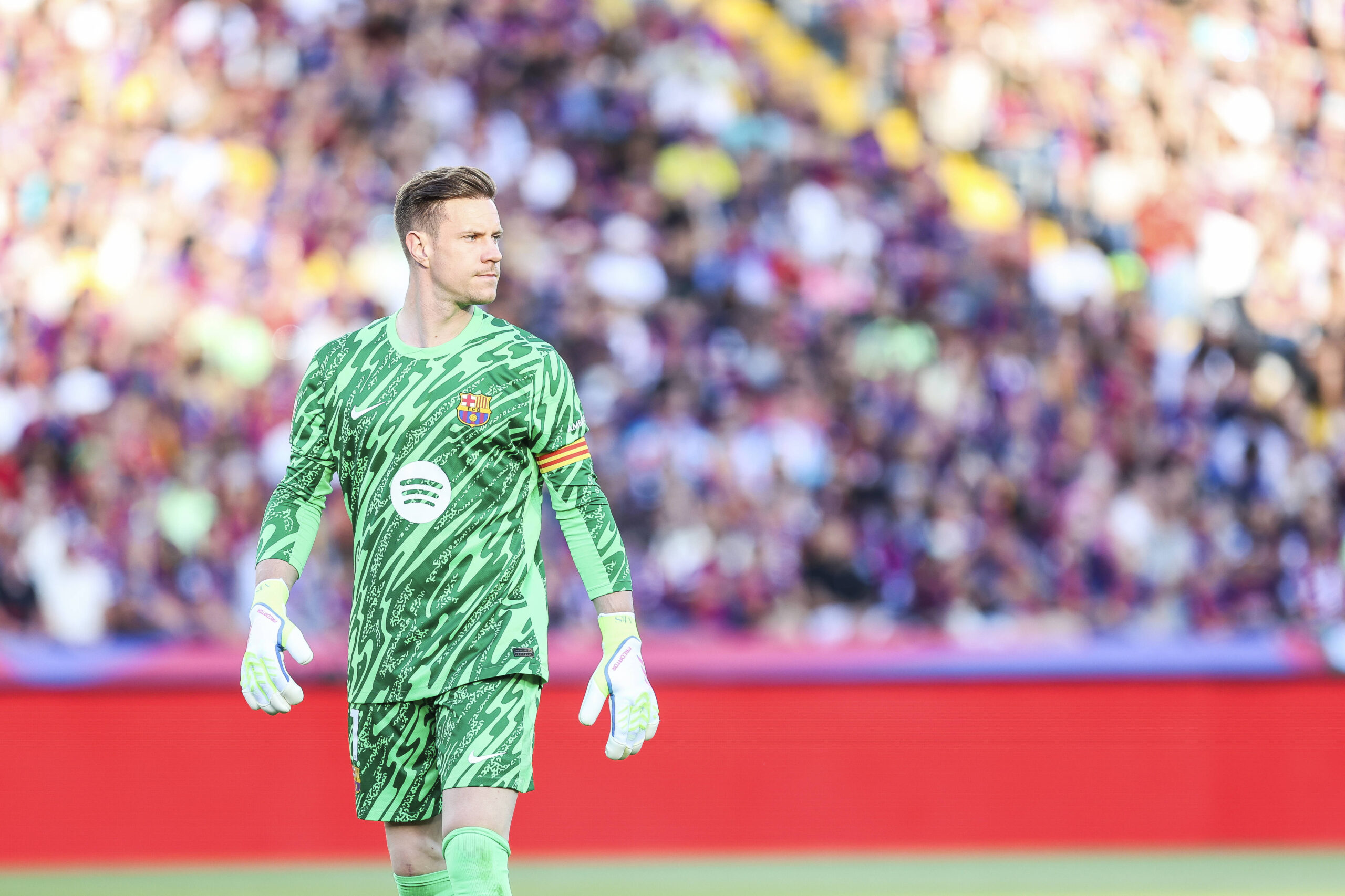 FC Barcelona, Barca v Villarreal, LaLiga football, Barcelona, Spain Barcelona, Spain. 18th, May 2025. Goalkeeper Marc-Andre ter Stegen 1 of FC Barcelona seen during the LaLiga match between FC Barcelona v Villarreal at the Estadio Olimpico de Montjuic in Barcelona. Spain, Barcelona PUBLICATIONxNOTxINxDENxNORxFINxBEL Copyright: xGonzalesxPhoto/AinhoaxRodriquezxJarax
2025.05.18 Barcelona
pilka nozna , liga hiszpanska
FC Barcelona - Villarreal
Foto IMAGO/PressFocus

!!! POLAND ONLY !!!