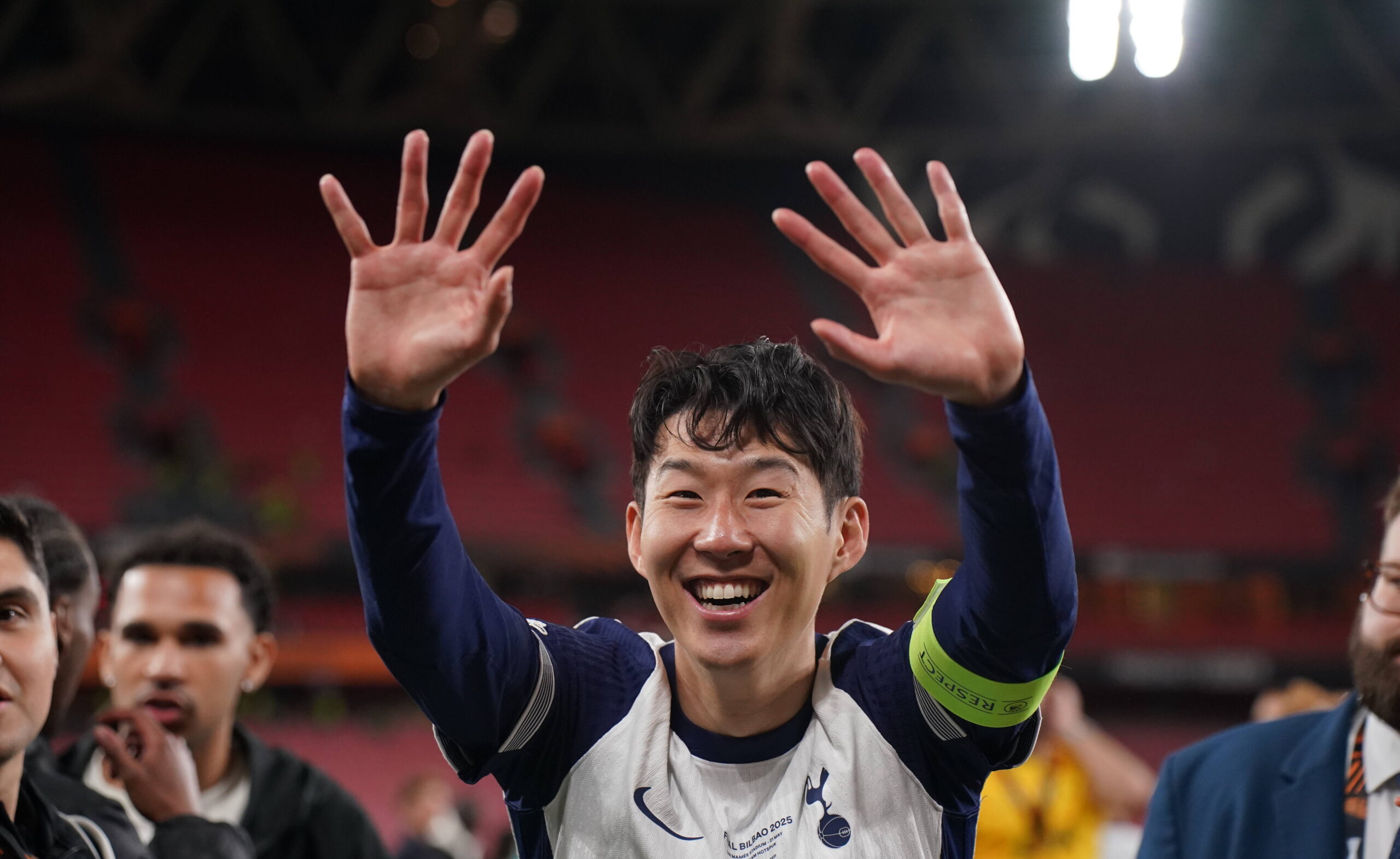 2025 UEFA Europa League Final: Tottenham Hotspur F.C. vs. Manchester United, ManU F.C. Heung-Min Son of Tottenham Hotspur F.C. celebrates, as Tottenham are crowned champions after the 2025 UEFA Europa League Final: Tottenham Hotspur F.C. vs. Manchester United F.C. match on 21 May 2025, at San Mames Stadium, in Bilbao, Spain Bilbao San Mames Stadium Spain Copyright: xAlexandraxFechetex DSC03111
2025.05.21 Bilbao
pilka nozna , Liga Europy , final
Tottenham Hotspur - Manchester United
Foto IMAGO/PressFocus

!!! POLAND ONLY !!!