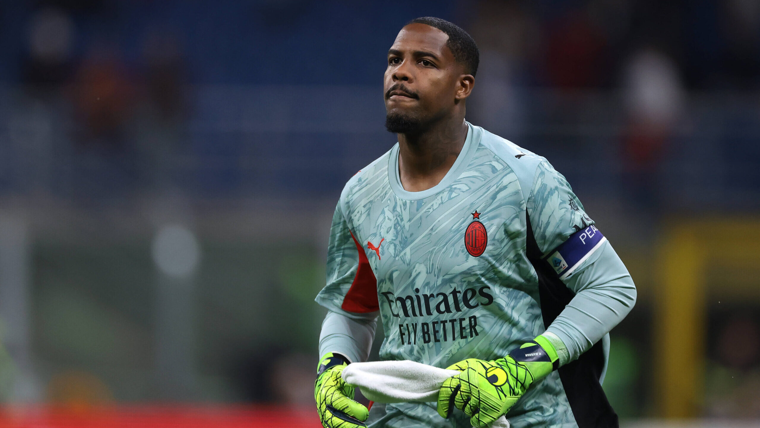 Milan, Italy, 24th May 2025. Mike Maignan of AC Milan during the AC Milan vs AC Monza Serie A match at Giuseppe Meazza, Milan. Picture credit should read: Jonathan Moscrop / Sportimage EDITORIAL USE ONLY. No use with unauthorised audio, video, data, fixture lists, club/league logos or live services. Online in-match use limited to 120 images, no video emulation. No use in betting, games or single club/league/player publications. SPI_140_JM_MILAN_MONZA_ SPI-3948-0138
2025.05.24 Mediolan
pilka nozna , liga wloska
AC Milan - AC Monza
Foto IMAGO/PressFocus
!!! POLAND ONLY !!!