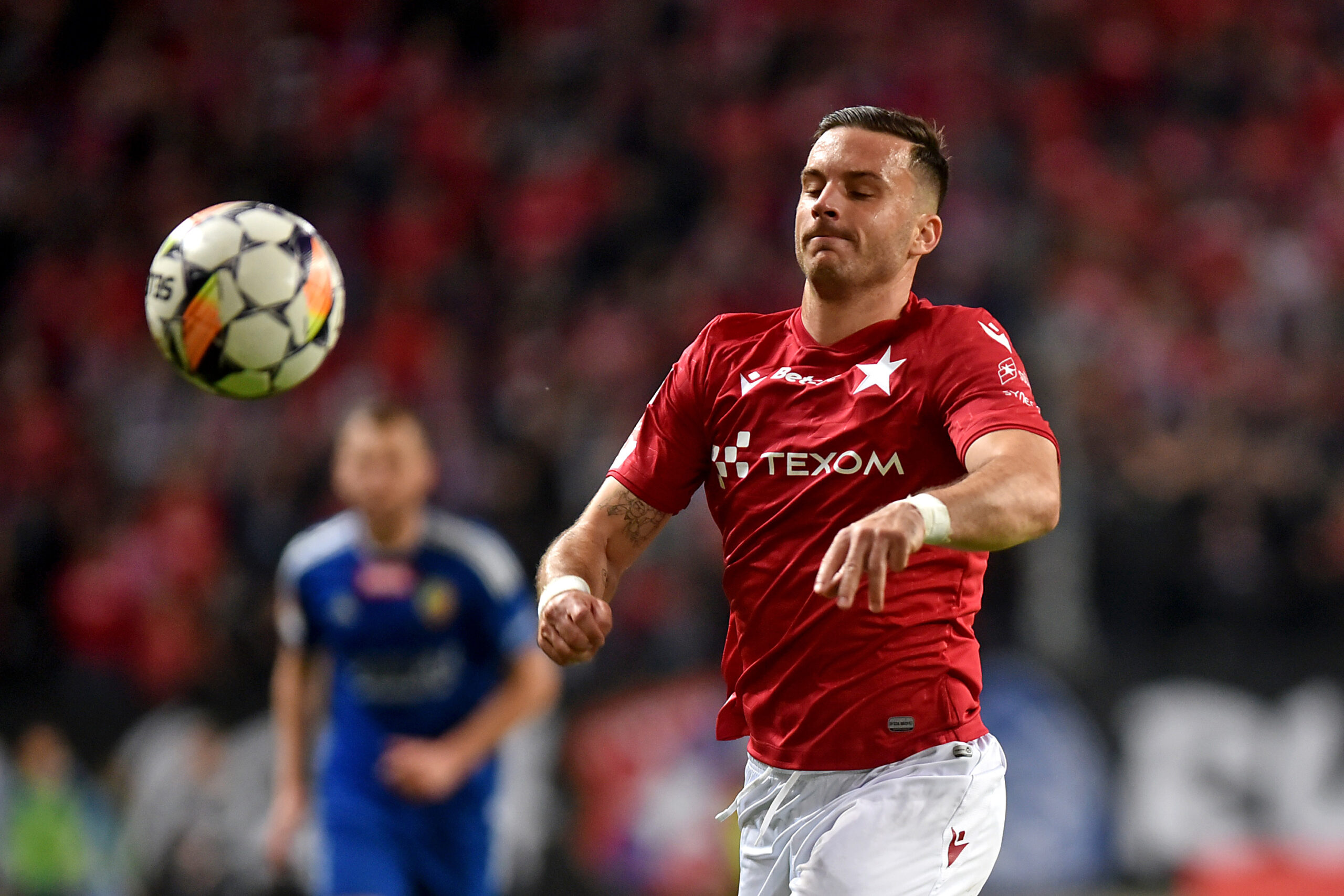 2025.05.29 Krakow
Pilka nozna , Betclic I liga , sezon 2024/25 , baraze o Ekstraklase , polfinal
Wisla Krakow - Miedz Legnica
N/z Angel Rodado
Foto Krzysztof Porebski / PressFocus

2025.05.29 Krakow
Football , Polish league, second level , 2024/2025 season , promotion play off , semi final
Wisla Krakow - Miedz Legnica
Angel Rodado
Credit: Krzysztof Porebski / PressFocus