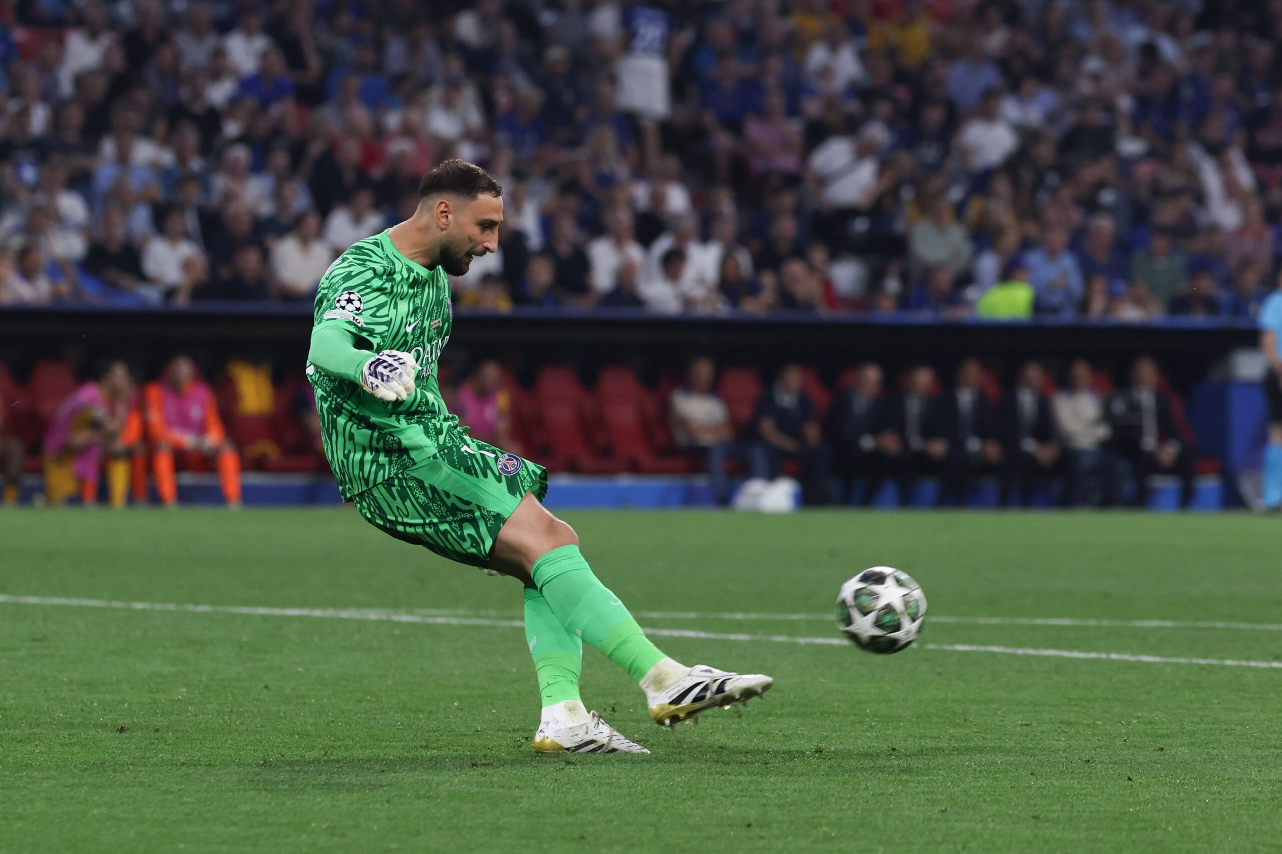 PSG's Gianluigi Donnarumma in action during the 2025 Soccer Champions League Final Match between Paris Saint-Germain FC vs Inter - Internazionale at the Munich Football Arena in Munich, Germany, 31 May 2025-/ ipa-agency.net - //IPAPRESSITALY_IPA_Agency_IPA58464267/Credit:/IPA/SIPA/2506010627
31.05.2025 Munich
pilka nozna liga mistrzow
Paris Saint-Germain - Inter Mediolan
Foto /IPA/SIPA / Sipa / PressFocus
POLAND ONLY!!