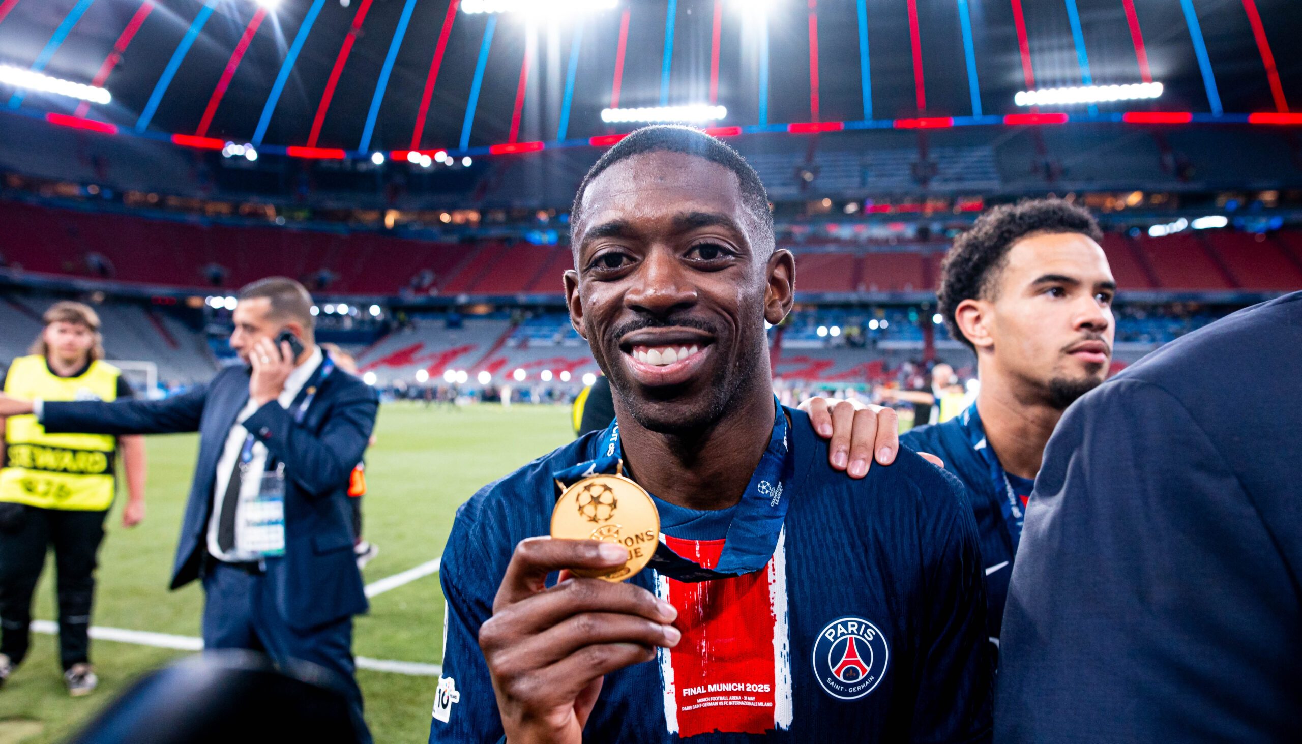 2025.06.01 Monachium
2024/2025 UEFA Final Ligi Mistrzow
Allianz Arena Monachium
PSG - Inter Mediolan
N/z Ousmane Dembele z pucharem ligi mistrzow with uefa champions league cup
Foto Mateusz Porzucek PressFocus
2025.06.01 Monachium
UEFA Champions League Final
Allianz Arena stadium
Munich
Paris Saint Germain -
FC Internazionale Milano
PSG - Inter Mediolan
Ousmane Dembele z pucharem ligi mistrzow with uefa champions league cup
Credit: Mateusz Porzucek PressFocus