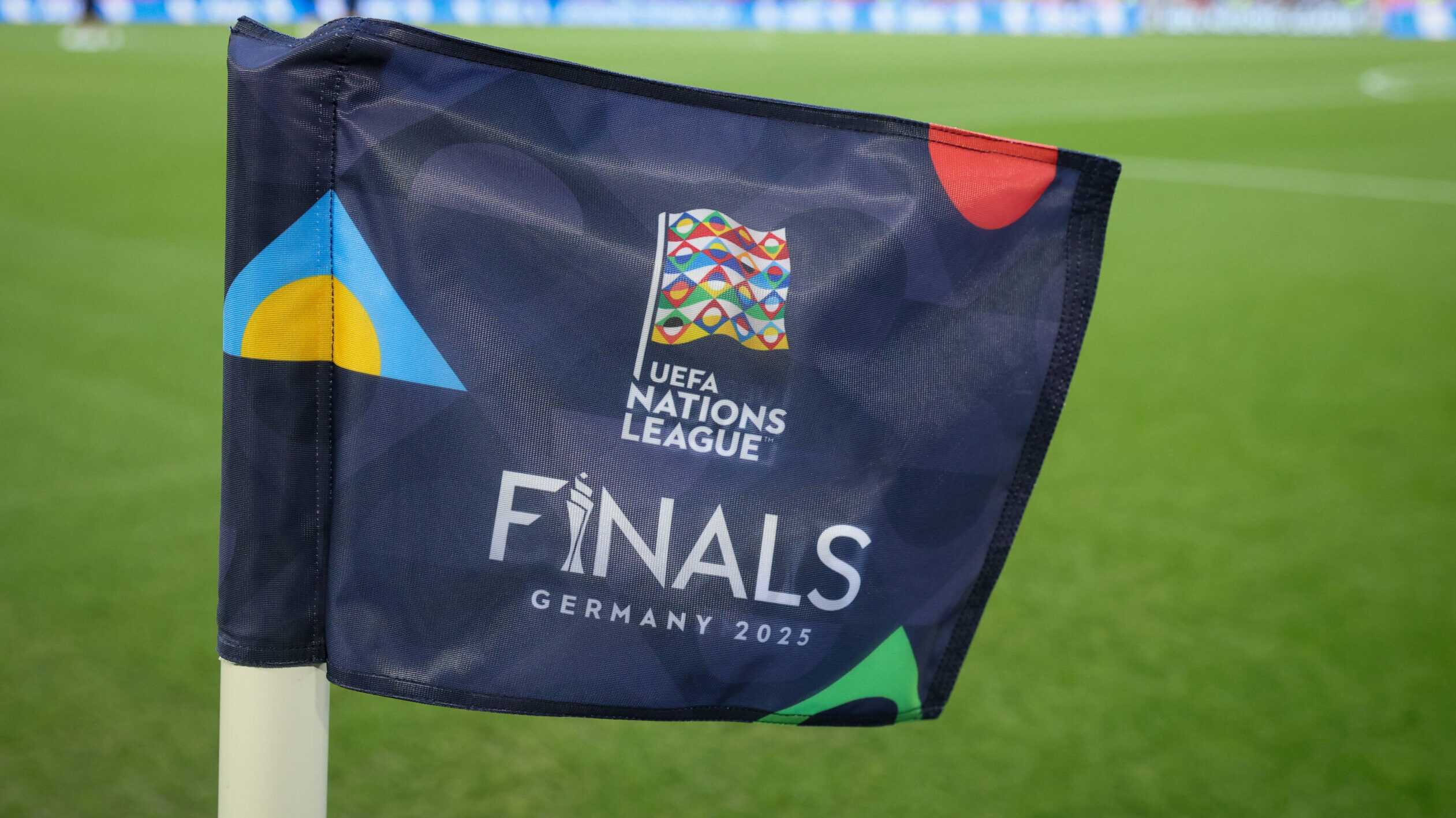 UEFA Nations League Halbfinale - 24/25 - Deutschland - Portugal am 04.06.2025 in der Allianz Arena in Munchen Die Eckfahne mit dem Logo des FINALS *** UEFA Nations League semi-final 24 25 Germany Portugal on 04 06 2025 at the Allianz Arena in Munich The corner flag with the logo of the FINAL MH
2025.06.04 Monachium
pilka nozna , liga narodow
Niemcy - Portugalia
Foto IMAGO/PressFocus
!!! POLAND ONLY !!!
