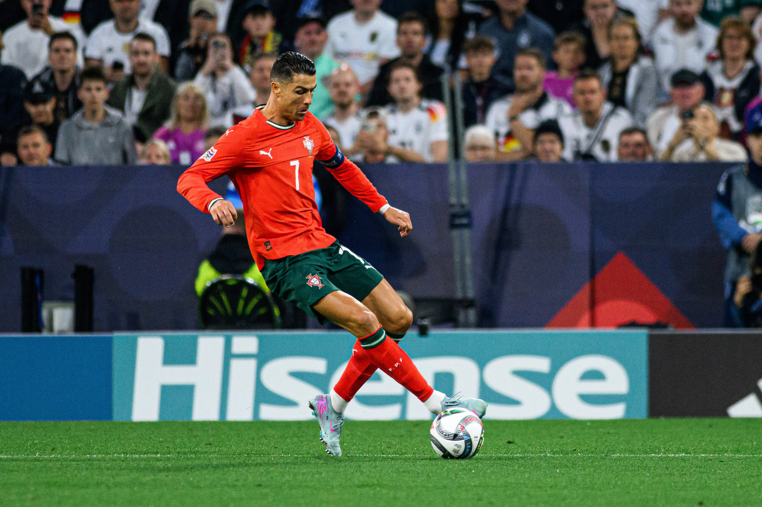 MUNICH, GERMANY - 4 JUNE, 2025: Cristiano Ronaldo - The semifinal match UEFA Nations League 2025 Germany vs Portugal at Allianz Arena. PUBLICATIONxNOTxINxRUS Copyright: xVITALIIxKLIUIEVx
2025.06.04 Monachium
pilka nozna , liga narodow
Niemcy - Portugalia
Foto IMAGO/PressFocus

!!! POLAND ONLY !!!