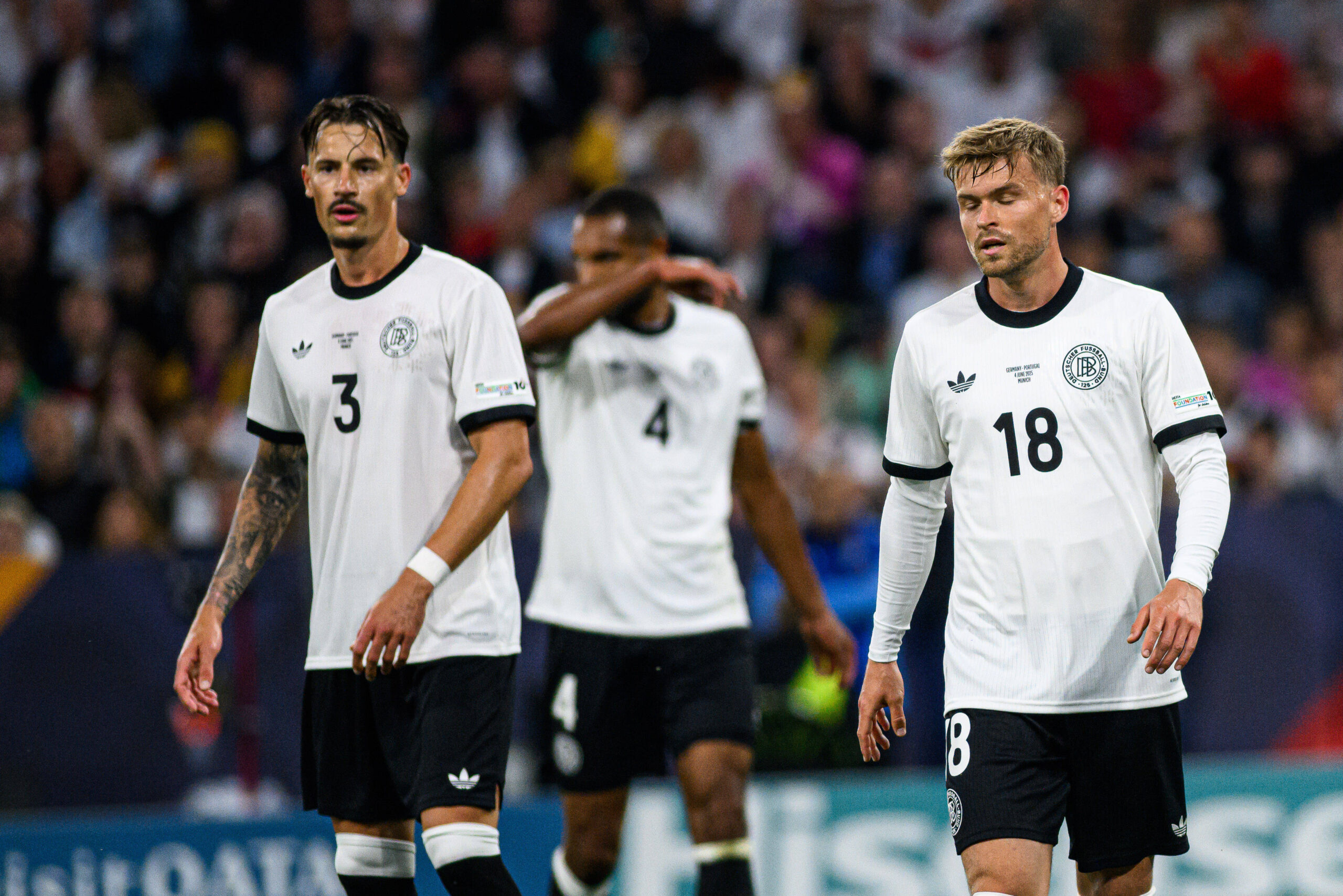 MUNICH, GERMANY - 4 JUNE, 2025: Robin Koch, Maximilian Mittelstadt - The semifinal match UEFA Nations League 2025 Germany vs Portugal at Allianz Arena. PUBLICATIONxNOTxINxRUS Copyright: xVITALIIxKLIUIEVx
2025.06.04 Monachium
pilka nozna , liga narodow
Niemcy - Portugalia
Foto IMAGO/PressFocus

!!! POLAND ONLY !!!