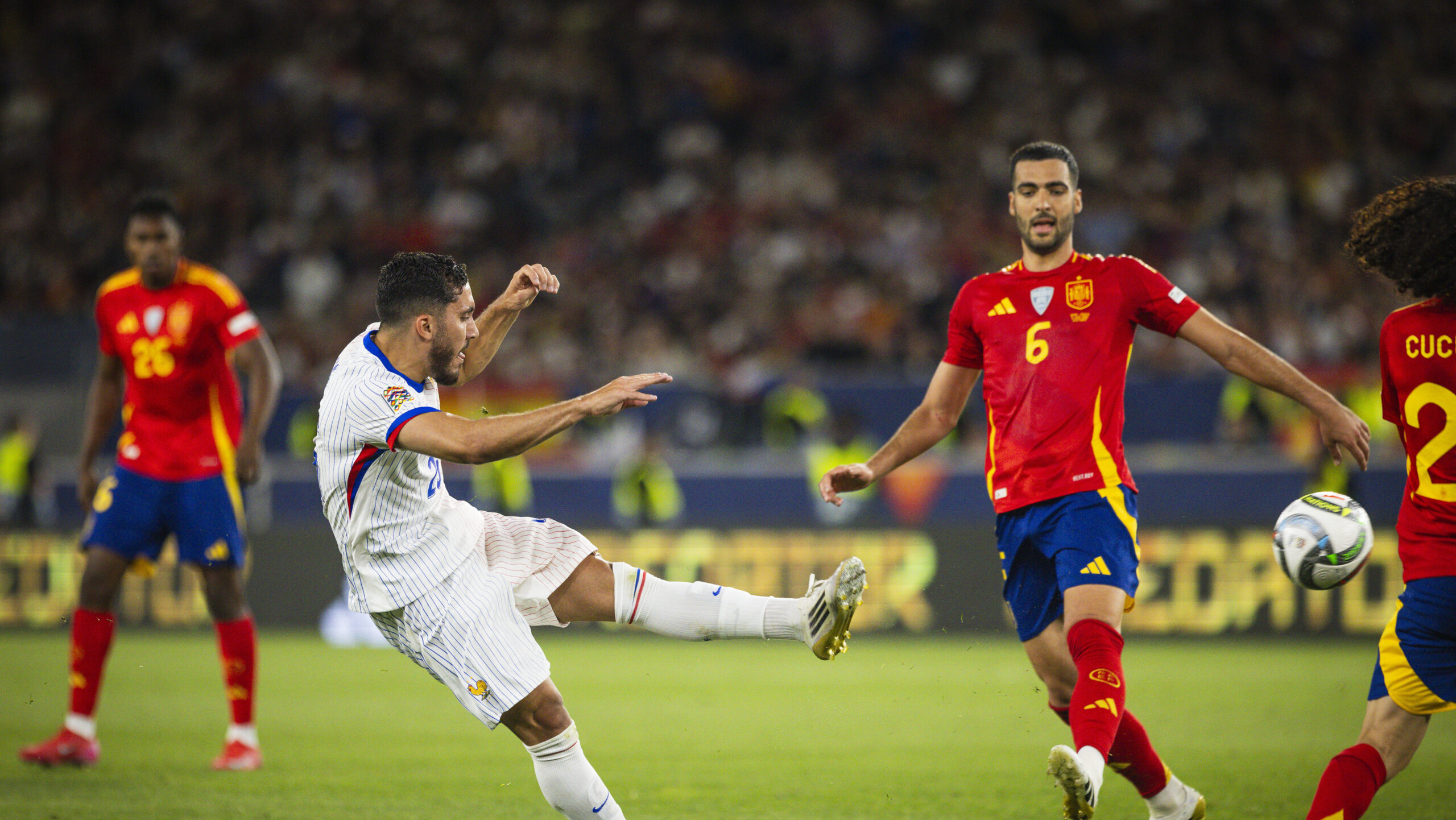 Stuttgart, Germany. 05th Jun 2025. Rayan Cherki FRA scores the Goal for 5:2 Spain - France Spanien - Frankreich 05.06.2025 *** Stuttgart, Germany 05th Jun 2025 Rayan Cherki FRA scores the Goal for 5 2 Spain France Spain France 05 06 2025
2025.06.05 Stuttgart
pilka nozna , liga narodow
Hiszpania - Francja
Foto IMAGO/PressFocus
!!! POLAND ONLY !!!