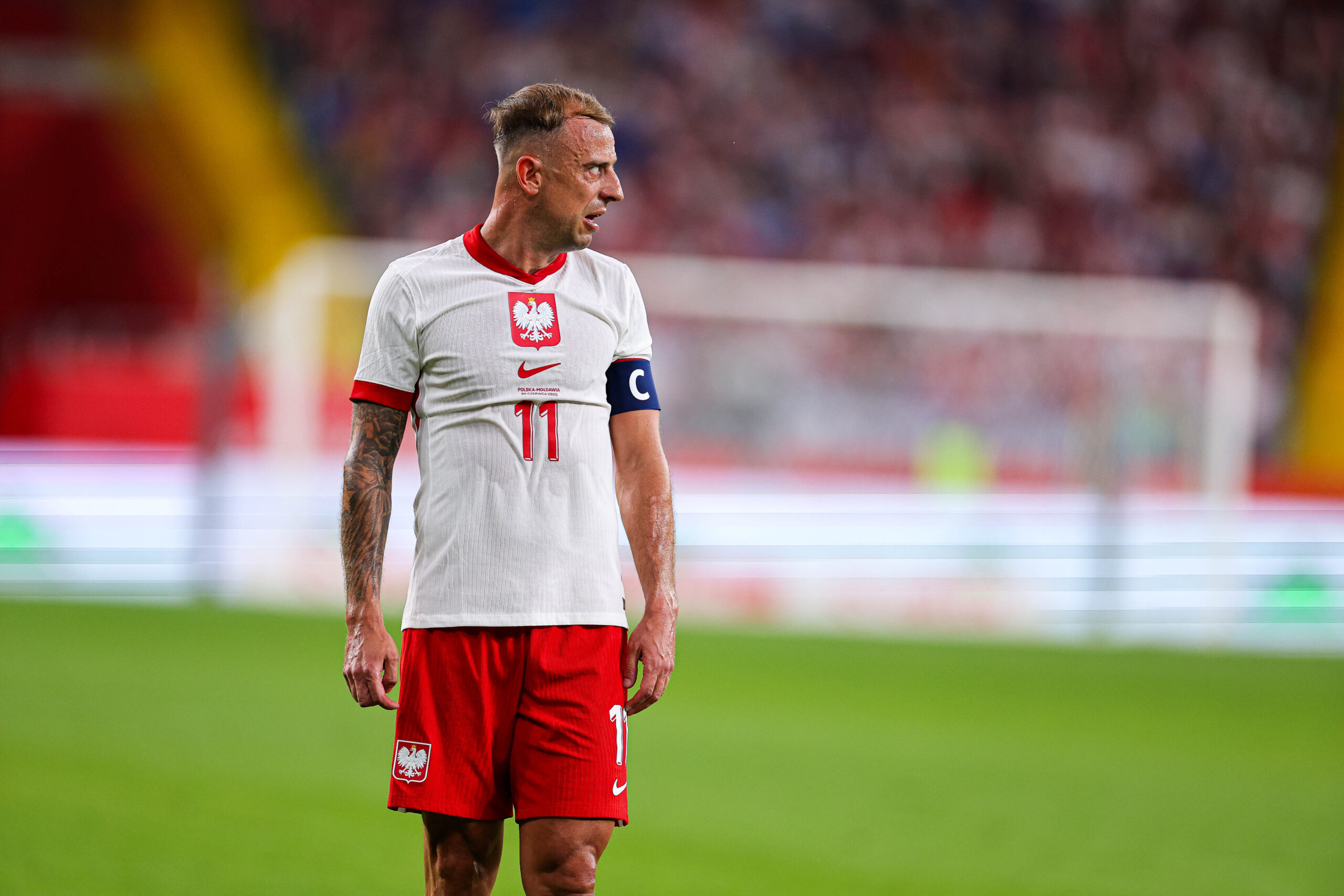 2025.06.06 Chorzow
pilka nozna Mecz towarzyski
Polska - Moldawia
N/z Kamil Grosicki
Foto Pawel Andrachiewicz / PressFocus

2025.06.06 Warsaw
Football - Friendly game
Poland - Moldova
Kamil Grosicki
Credit: Pawel Andrachiewicz / PressFocus