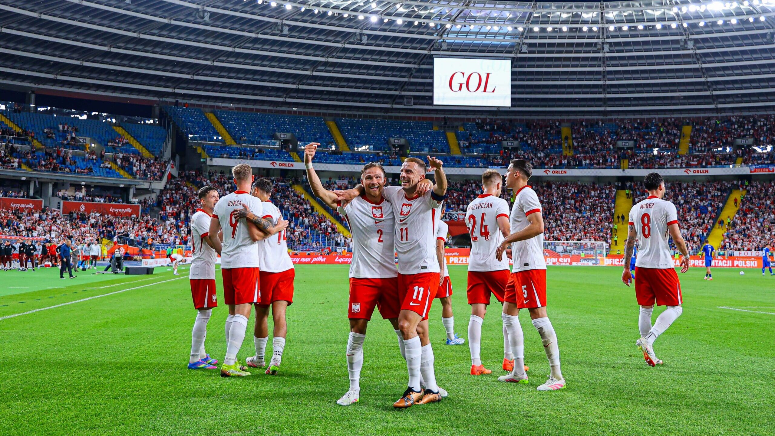 2025.06.06 Chorzow
pilka nozna Mecz towarzyski
Polska - Moldawia
N/z bramka gol radosc na 1-0 Matty Cash Kamil Grosicki
Foto Pawel Andrachiewicz / PressFocus

2025.06.06 Warsaw
Football - Friendly game
Poland - Moldova
bramka gol radosc na 1-0 Matty Cash Kamil Grosicki
Credit: Pawel Andrachiewicz / PressFocus
