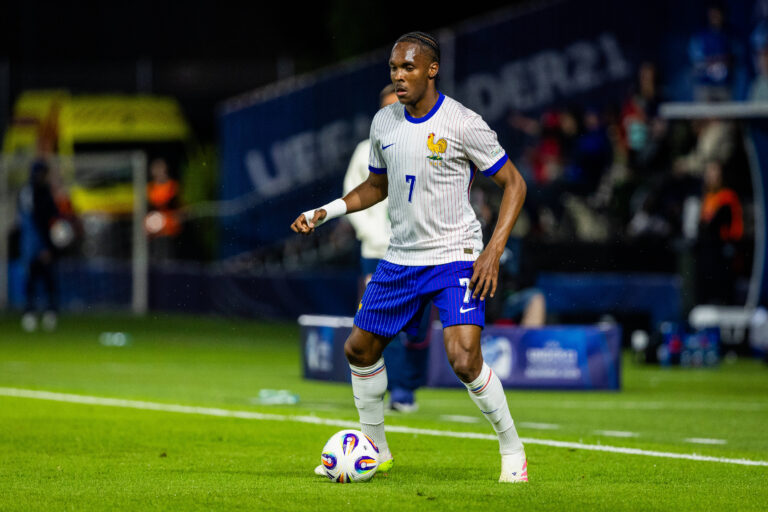PORTUGAL U21, U 21 - FRANCE U21 Mathys Tel of France during the UEFA European Under-21 Championship 2025 football match between Portugal U21 and France U21. Stadium Na Sihoti, Trencin, Slovakia, June 11, 2025. Photo by Branislav Racko Copyright: xx 080A4307
2025.06.11 Trenczyn
pilka nozna , Mistrzostwa Europy U-21
Portugalia U21 - Francja U21
Foto IMAGO/PressFocus

!!! POLAND ONLY !!!