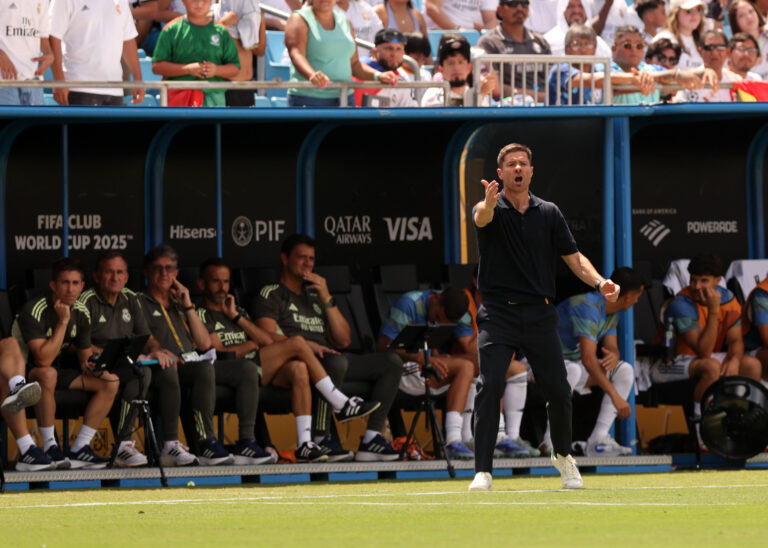 Charlotte, USA, 22nd June 2025. Xabi Alonso manager of Real Madrid during the Real Madrid vs CF Pachuca FIFA Club World Cup match at Bank of America Stadium, Charlotte. Picture credit should read: David Klein / Sportimage EDITORIAL USE ONLY. No use with unauthorised audio, video, data, fixture lists, club/league logos or live services. Online in-match use limited to 120 images, no video emulation. No use in betting, games or single club/league/player publications. SPI_160_DK_Real_Madrid_Pachuca SPI-3989-0159
2025.06.22 Charlotte
pilka nozna , klubowe mistrzostwa swiata w pilce noznej FIFA
Real Madryt - CF Pachuca
Foto IMAGO/PressFocus

!!! POLAND ONLY !!!