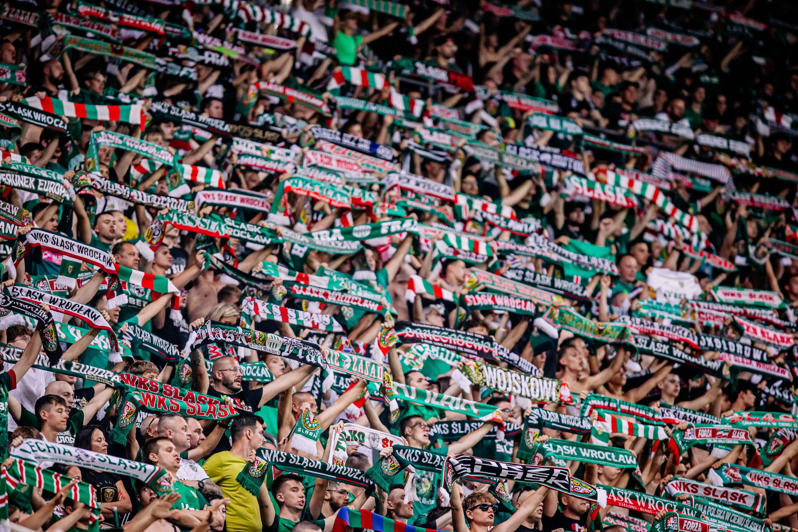 2024.08.01 Wroclaw
Pilka nozna, Liga Konferencji UEFA, druga runda eliminacyjna
Slask Wroclaw - Riga FC
N/z kibice slaska wroclaw
Foto Mateusz Porzucek PressFocus

2024.08.01 Wroclaw
Football, UEFA Conference League 2024/2025
Slask Wroclaw - Riga FC
kibice slaska wroclaw
Credit: Mateusz Porzucek PressFocus