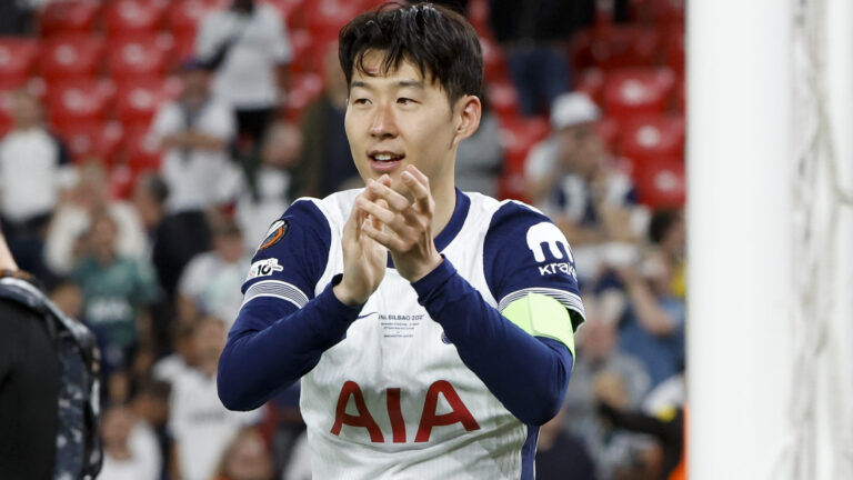 Heung-Min Son of Tottenham celebrates the victory following the UEFA Europa League Final football match between Tottenham Hotspur and Manchester United on May 21, 2025 at San Mames Stadium in Bilbao, Spain (Photo by /Sipa USA)
2025.05.22 Bilbao
pilka nozna liga Europy
Tottenham Hotspur - Manchester United 
Foto IPA/SIPA USA/PressFocus

!!! POLAND ONLY !!!