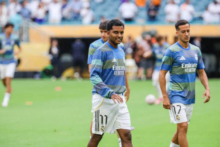 Match between Real Madrid and Juventus in the FIFA Club World Cup Rodrygo of Real Madrid during the match against Juventus valid for the round of 16 of the FIFA Club World Cup at the Hard Rock Stadium in the city of Miami in the United States on Tuesday, July 1, 2025. MIAMI FLORIDA UNITED OF AMERICA Copyright: xWILLIAMxVOLCOVx
2025.07.01 Miami Gardens
pilka nozna , klubowe mistrzostwa swiata w pilce noznej FIFA
Real Madryt - Juventus Turyn
Foto IMAGO/PressFocus

!!! POLAND ONLY !!!