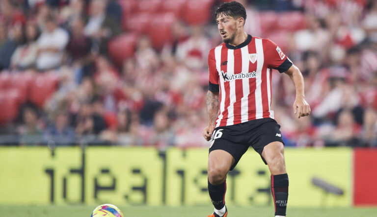 Unai Vencedor of Athletic Club during the La Liga match between Athletic Club and Sevilla FC played at San Mames Stadium on April 27 2023 in Bilbao, Spain. (Photo by Cesar Ortiz / pressinphoto / Sipa USA))
2023.04.27 Bilbao
pilka nozna liga hiszpanska
Athletic Club - Sevilla FC
Foto pressinphoto/SIPA USA/PressFocus

!!! POLAND ONLY !!!