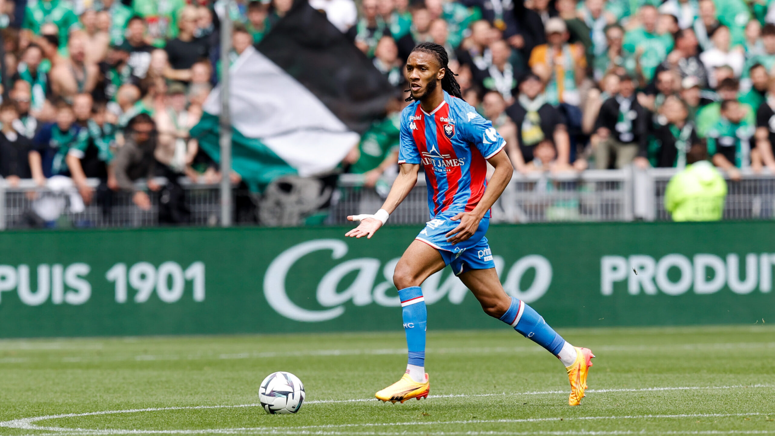 61 Brahim TRAORE (smc) during the Ligue 2 BKT match between Saint-Etienne and Caen at Stade Geoffroy-Guichard on April 27, 2024 in Saint-Etienne, France.(Photo by Loic Baratoux/FEP/Icon Sport/Sipa USA)
2024.04.27 Saint-Etienne
pilka nozna , 2. Liga Francuska
AS Saint-Etienne - Stade Malherbe Caen
Foto Loic Baratoux/FEP/Icon Sport/SIPA USA/PressFocus

!!! POLAND ONLY !!!