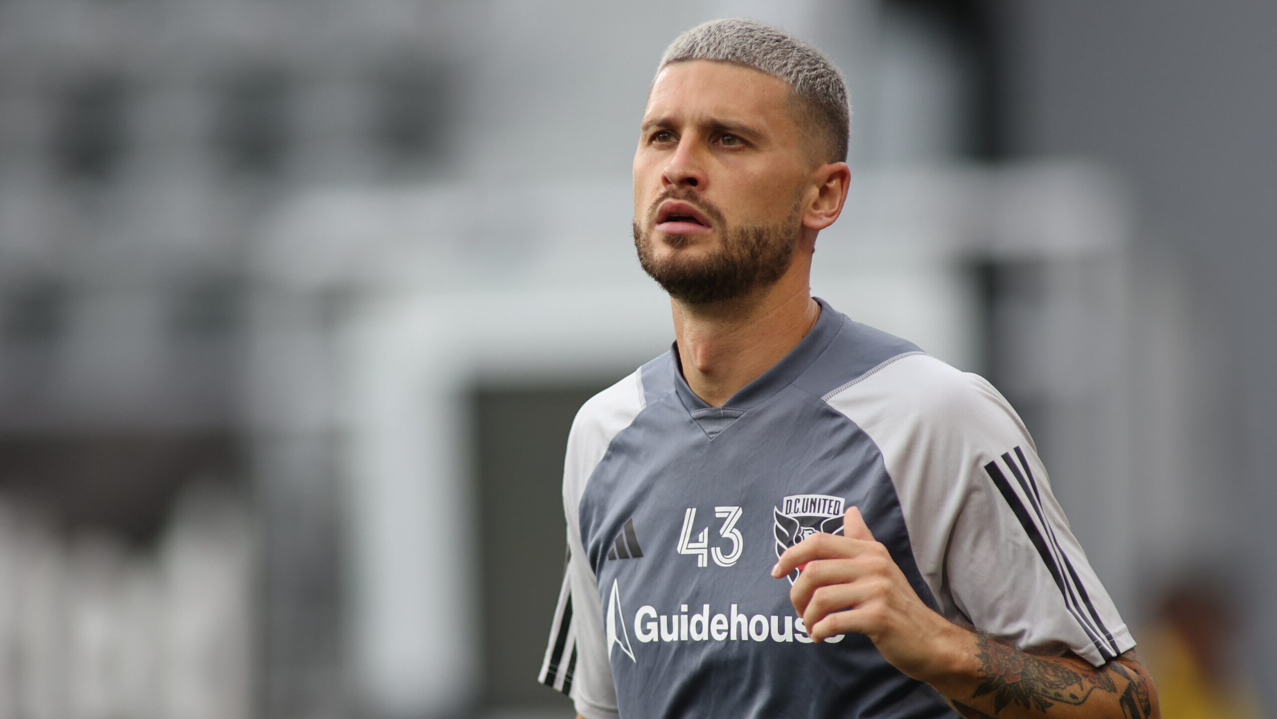 May 25, 2024; Washington, District of Columbia, USA; D.C. United midfielder Mateusz Klich (43) warms up before the match against the Chicago Fire at Audi Field. Mandatory Credit: Daniel Kucin Jr.-USA TODAY Sports/Sipa USA
2024.05.25 Washington
pilka nozna amerykanska liga MLS
MLS: Chicago Fire FC at D.C. United
Foto Daniel Kucin Jr.-USA TODAY Sports/SIPA USA/PressFocus

!!! POLAND ONLY !!!