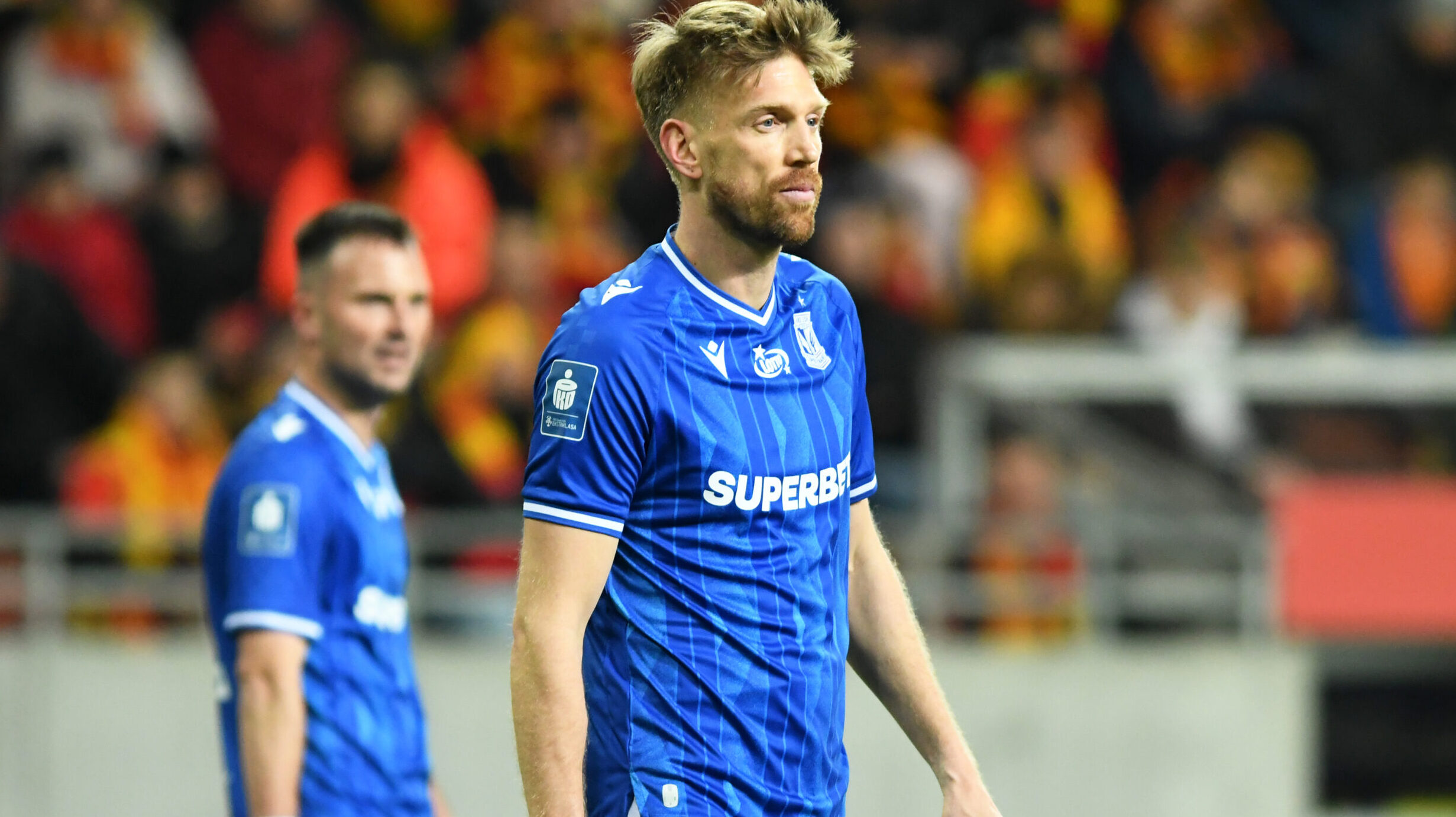 2025.03.16 Bialystok Pilka nozna PKO Ekstraklasa sezon 2024/2025 25. kolejka rozgrywek Jagiellonia Bialystok (zolto-czerwone) - Lech Poznan N/z Bartosz Salamon Foto Michal Kosc / PressFocus 
2025.03.16 Bialystok Football Polish PKO Ekstraklasa season 2024/2025 Jagiellonia Bialystok - Lech Poznan Credit Michal Kosc / PressFocus