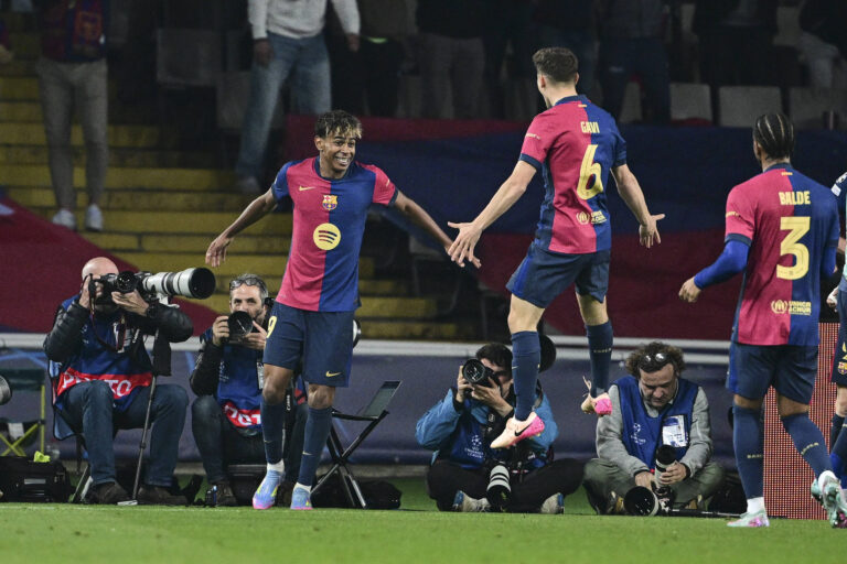 Torjubel zum 4:0 durch Lamine Yamal 19 FC Barcelona, Barca , FC Barcelona vs. Borussia Dortmund, Fussball, Champions League, Viertelfinale, 09.04.2025 Barcelona Katalonien Spanien *** Goal celebration to 4 0 by Lamine Yamal 19 FC Barcelona , FC Barcelona vs Borussia Dortmund, Football, Champions League, Quarterfinal, 09 04 2025 Barcelona Catalonia Spain Copyright: xkolbert-press/MarcxNiemeyerx
2025.04.09 Barcelona
pilka nozna , Liga Mistrzow
FC Barcelona - Borussia Dortmund
Foto IMAGO/PressFocus

!!! POLAND ONLY !!!