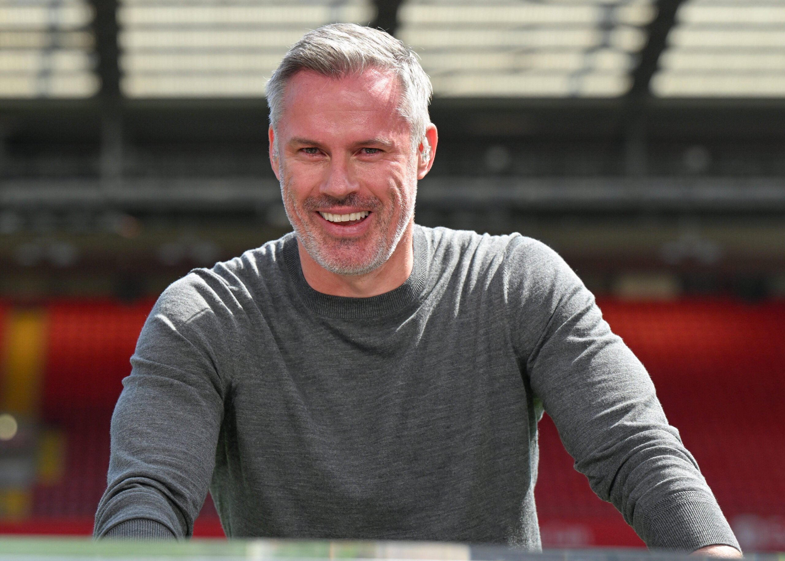 Liverpool, England, 11th May 2025. Sky Sports pundit Jamie Carragher ahead of the Liverpool vs Arsenal Premier League match at Anfield, Liverpool. Picture credit should read: Cody Froggatt / Sportimage EDITORIAL USE ONLY. No use with unauthorised audio, video, data, fixture lists, club/league logos or live services. Online in-match use limited to 120 images, no video emulation. No use in betting, games or single club/league/player publications. SPI_083_CF_LIVERPOOL_V_ARSENAL SPI-3930-0082
2025.05.11 Liverpool
pilka nozna , liga angielska
FC Liverpool - Arsenal Londyn
Foto IMAGO/PressFocus

!!! POLAND ONLY !!!