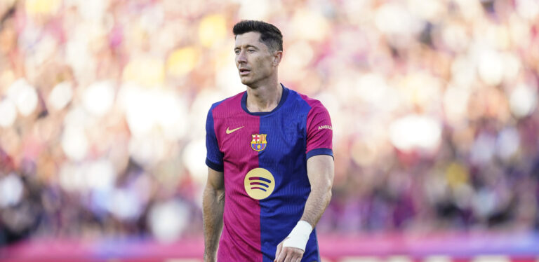 Robert Lewandowski of FC Barcelona during the La Liga EA Sports match between FC Barcelona and Villarreal CF played at Lluis Companys Stadium on 18 May 2025 in Barcelona, Spain. (Photo by Sergio Ruiz / Imago)  (Photo by pressinphoto/Sipa USA)
2025.05.18 Barcelona
pilka nozna liga hiszpanska
FC Barcelona - Villarreal CF
Foto PRESSINPHOTO/SIPA USA/PressFocus

!!! POLAND ONLY !!!