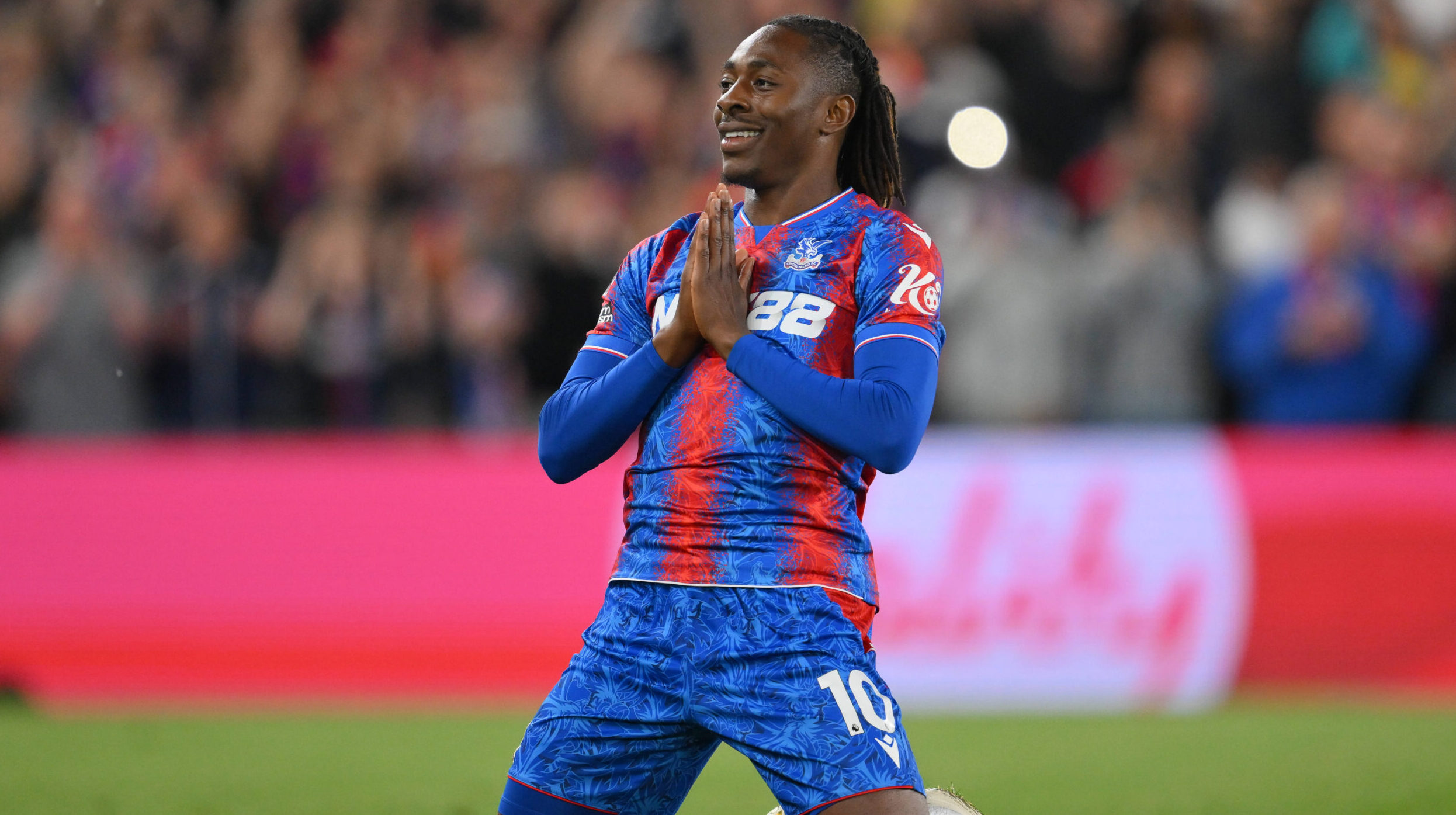 Football - 2024 / 2025 Premier League - Crystal Palace vs Wolverhampton Wanderers - Selhurst Park - Tuesday 20th May 2025. Crystal Palace s Eberechi Eze celebrates scoring his side s fourth goal. COLORSPORT / Ashley Western PUBLICATIONxNOTxINxUK
2025.05.20 Londyn
pilka nozna , liga angielska
Crystal Palace - Wolverhampton Wanderers
Foto IMAGO/PressFocus

!!! POLAND ONLY !!!