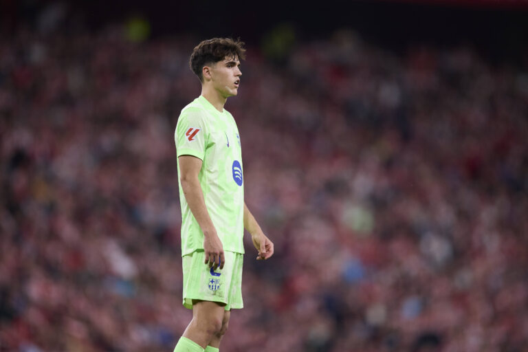 Athletic Club v FC Barcelona, Barca - LaLiga EA Sports Pau Cubarsi of FC Barcelona looks on during the LaLiga EA Sports match between Athletic Club and FC Barcelona at San Mames on May 25, 2025, in Bilbao, Spain. Bilbao San Mames Basque Country Spain RL_ATHvFCB_000102 Copyright: xRicardoxLarreinax
2025.05.25 Bilbao
pilka nozna , liga hiszpanska
Athletic Bilbao - FC Barcelona
Foto IMAGO/PressFocus

!!! POLAND ONLY !!!