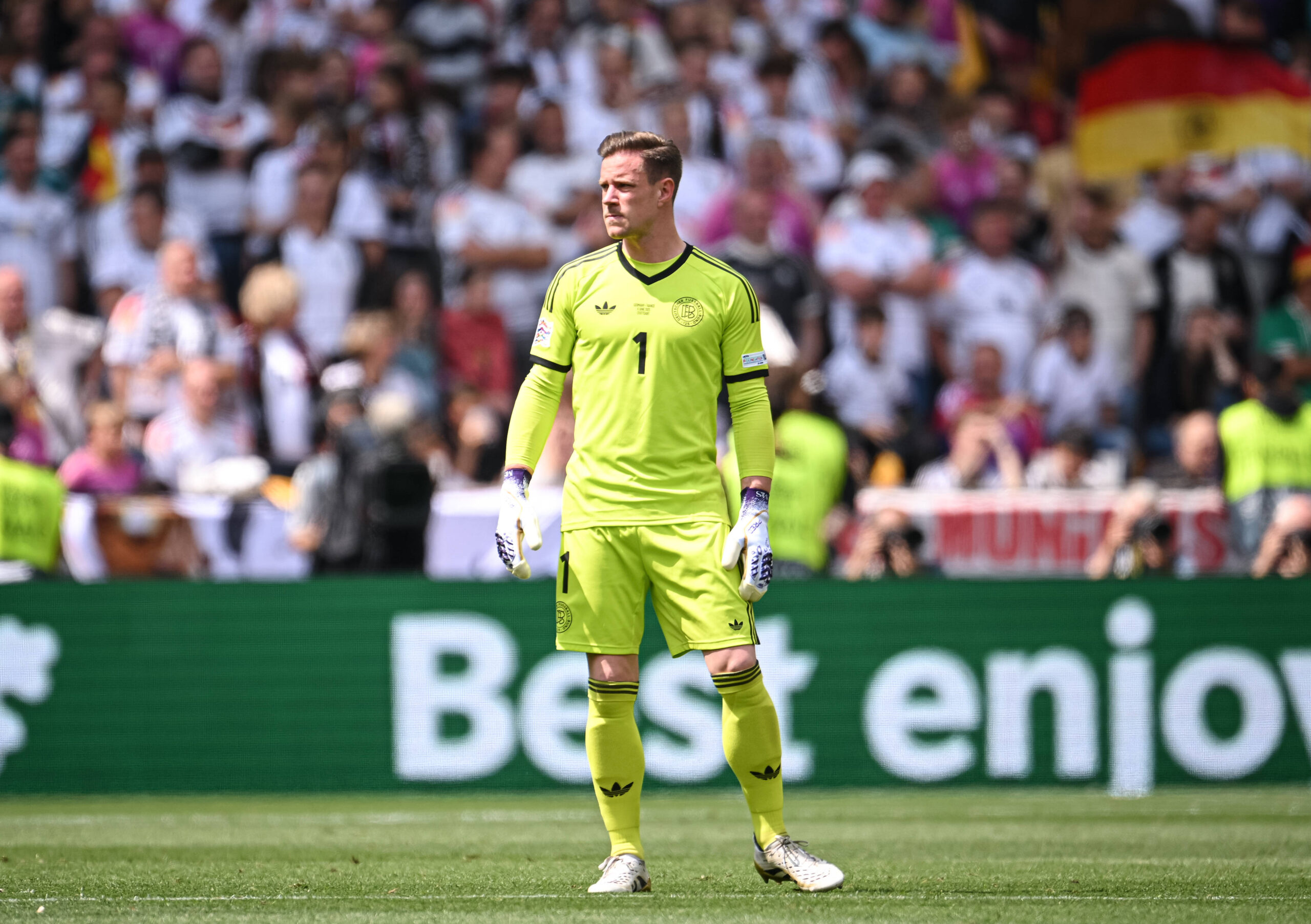 FUSSBALL UEFA Nations League 2024/2025 Halbfinale in Stuttgart Spanien - Frankreich 05.06.2025 Marc-Andre ter Stegen Deutschland *** FOOTBALL UEFA Nations League 2024 2025 semi-final in Stuttgart Spain France 05 06 2025 Marc Andre ter Stegen Germany
2025.06.08 Stuttgart
pilka nozna  , liga narodow
Niemcy - Francja
Foto IMAGO/PressFocus

!!! POLAND ONLY !!!