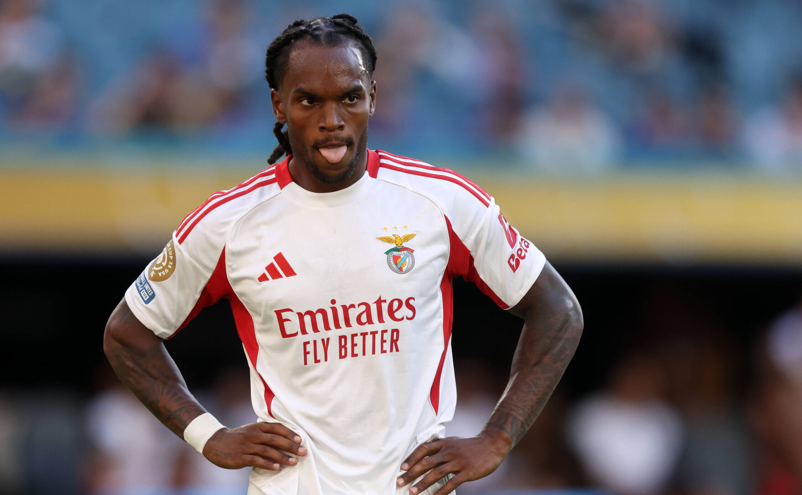 Miami Gardens, USA, 16th June 2025. Renato Sanches of Benfica during the CA Boca Juniors vs SL Benfica FIFA Club World Cup match at Hard Rock Stadium, Miami Gardens. Picture credit should read: David Klein / Sportimage EDITORIAL USE ONLY. No use with unauthorised audio, video, data, fixture lists, club/league logos or live services. Online in-match use limited to 120 images, no video emulation. No use in betting, games or single club/league/player publications. SPI_DK_137_Boca_Juniors_Benfica SPI-3984-0136
2025.06.16 Miami Gardens
pilka nozna , klubowe mistrzostwa swiata w pilce noznej FIFA
Boca Juniors - Benfica Lizbona
Foto IMAGO/PressFocus

!!! POLAND ONLY !!!