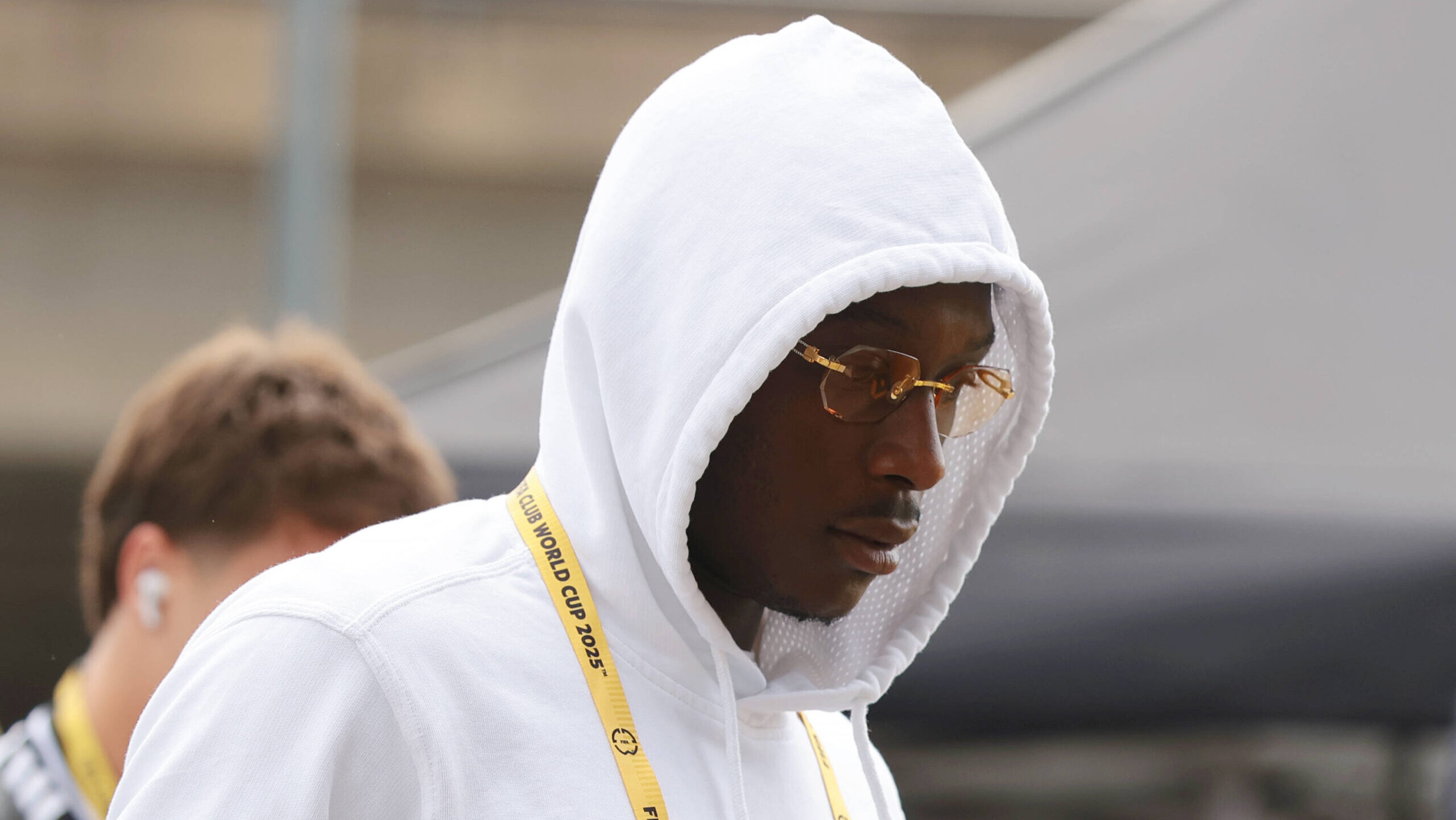 Philadelphia, USA, 22nd June 2025. Timothy Weah of Juventus arriving before the Juventus vs Wydad AC FIFA Club World Cup match at Lincoln Financial Field, Philadelphia. Picture credit should read: Jonathan Moscrop / Sportimage EDITORIAL USE ONLY. No use with unauthorised audio, video, data, fixture lists, club/league logos or live services. Online in-match use limited to 120 images, no video emulation. No use in betting, games or single club/league/player publications. SPI_024_JM_Juventus_Wydad SPI-3979-0024
2025.06.22 Filadelfia
pilka nozna , klubowe mistrzostwa swiata w pilce noznej FIFA
Juventus Turyn - Wydad Casablanca
Foto IMAGO/PressFocus

!!! POLAND ONLY !!!