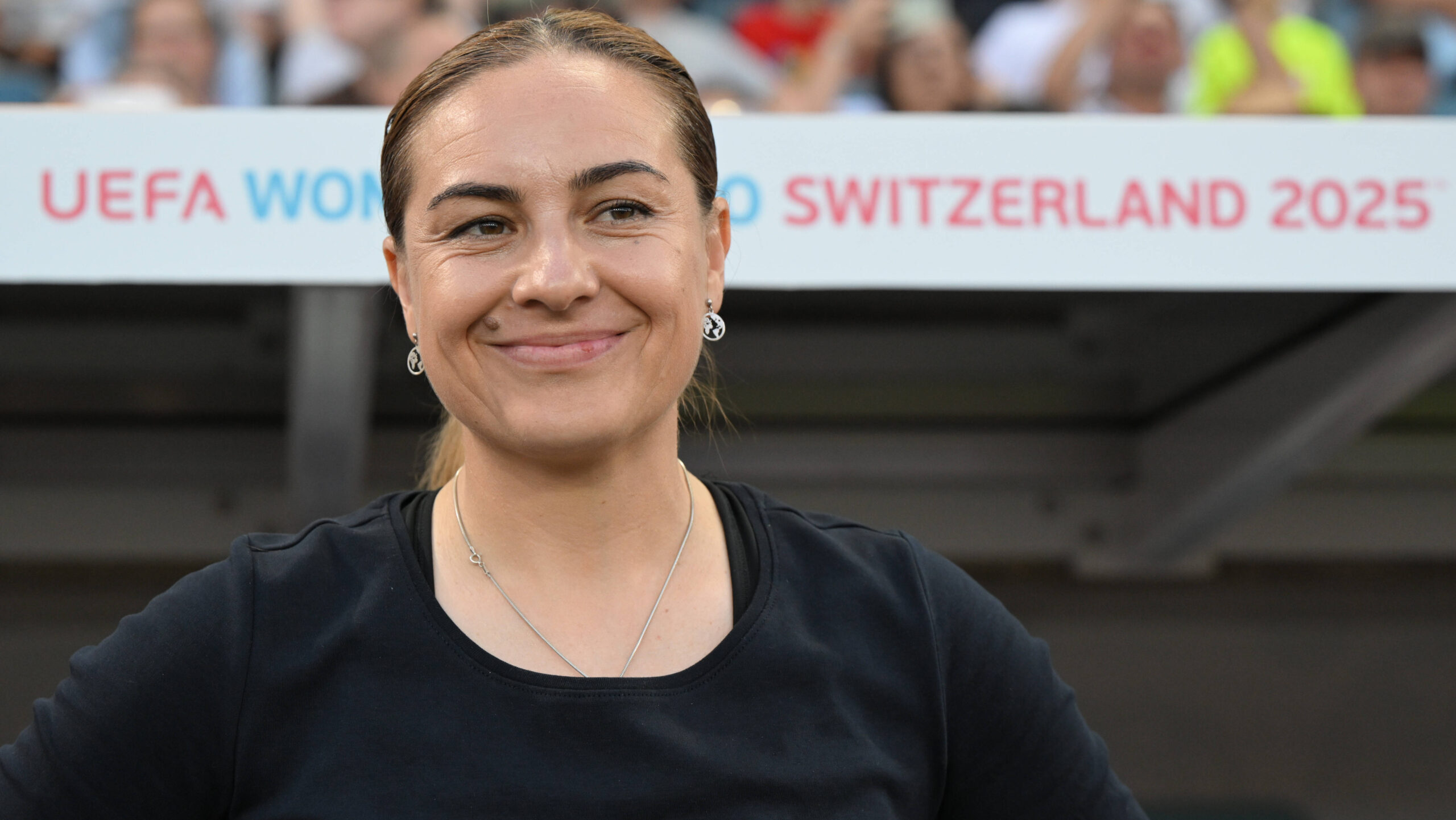 250712 SOCCER WOMEN UEFA WOMENS EURO POLAND VS DENMARK Head Coach Nina Patalon of Poland pictured during the matchday 3 game in group C of the national women football team of Poland against Denmark at the Womens Euro 2025 championship in Switzerland , on Saturday 12 July 2025 in Luzern , Switzerland . Photo Sportpix &amp; Isosport David Catry Luzern Allmend Stadion Switzerland PUBLICATIONxNOTxINxBEL Copyright: xSportpix.bex xDavidxCatryxDavidxCatryx
2025.07.12 Lucerna
pilka nozna kobiet, Mistrzostwa Europy 2025
Polska - Dania
Foto IMAGO/PressFocus

!!! POLAND ONLY !!!