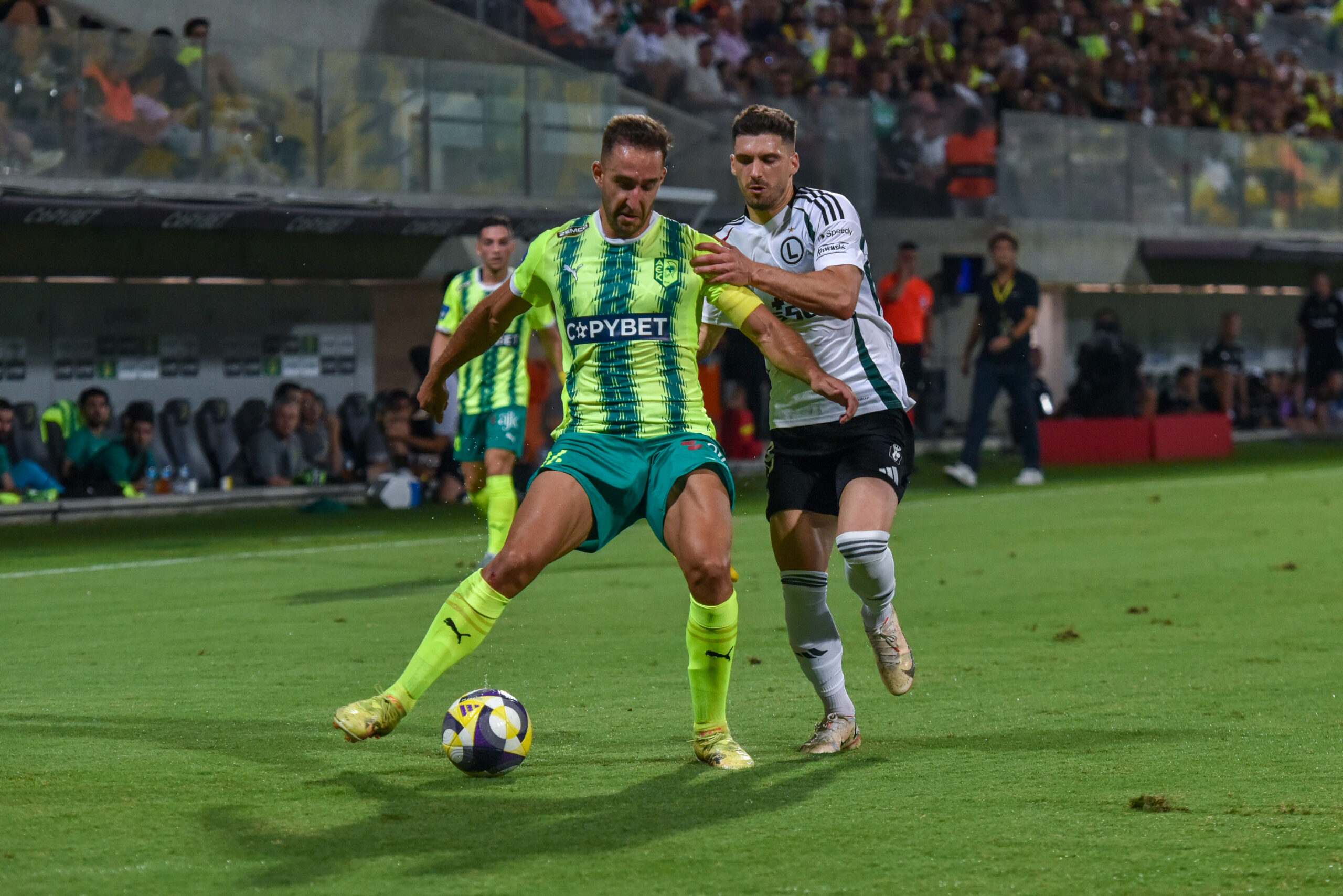 2025.08.07 Larnaka, Cypr
pilka nozna Liga Europy kwalifikacje sezon 2025/2026
AEK Larnaka - Legia Warszawa
N/z Angel Garcia Ruben Vinagre 
Foto Wojciech Dobrzynski / Legionisci.com / PressFocus 
2025.08.07 Larnaca, Cyprus
Europa League second qualifying round season 2025/2026
AEK Larnaca - Legia Warsaw
Credit: Wojciech Dobrzynski / Legionisci.com / PressFocus