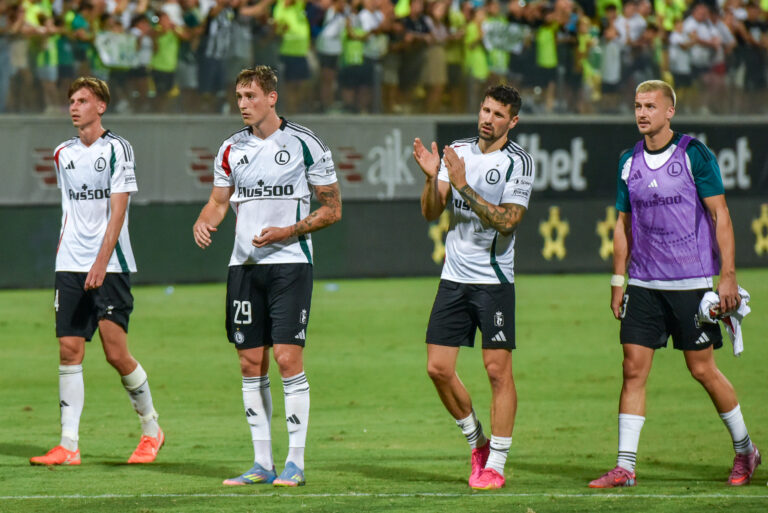 2025.08.07 Larnaka, Cypr
pilka nozna Liga Europy kwalifikacje sezon 2025/2026
AEK Larnaka - Legia Warszawa
N/z Jan Ziolkowski Mileta Rajovic Pawel Wszolek Arkadiusz Reca
Foto Wojciech Dobrzynski / Legionisci.com / PressFocus 
2025.08.07 Larnaca, Cyprus
Europa League second qualifying round season 2025/2026
AEK Larnaca - Legia Warsaw
Credit: Wojciech Dobrzynski / Legionisci.com / PressFocus