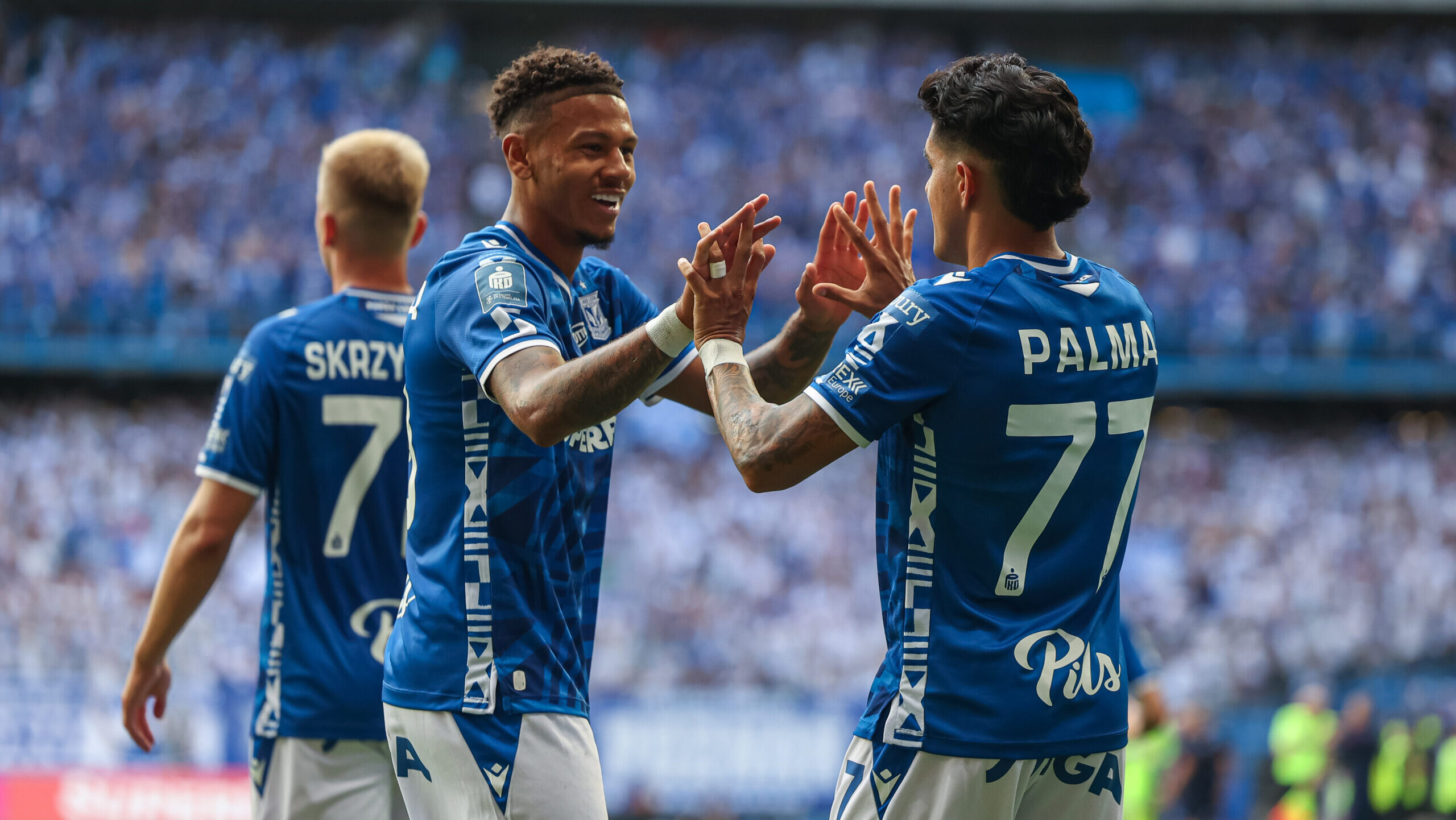 2025.08.31 Poznan
Pilka nozna Ekstraklasa sezon 2025/2026
Lech Poznan - Widzew Lodz
N/z Luis Palma Bryan Fiabema gol radosc bramka
Foto Pawel Jaskolka / PressFocus

2025.08.31 Poznan
Football Polish Ekstraklasa season 2024/2025
Lech Poznan - Widzew Lodz
Credit: Pawel Jaskolka / PressFocus