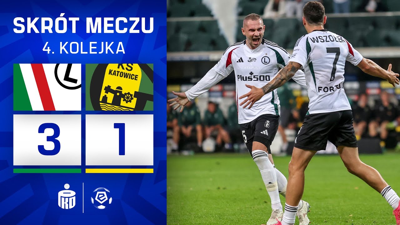 SKRÓT MECZU: Legia Warszawa 3:1 GKS Katowice