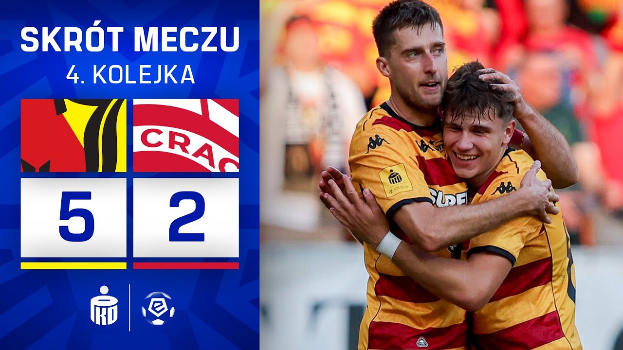 SKRÓT MECZU: Jagiellonia 5:2 Cracovia