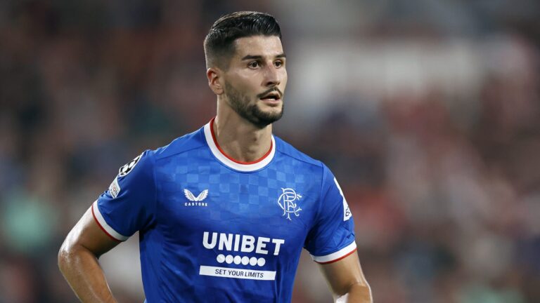 EINDHOVEN - Antonio Colak of Rangers FC during the UEFA Champions League play-off match between PSV Eindhoven and Rangers FC at Phillips Stadium on August 24, 2022 in Eindhoven, Netherlands. ANP | Dutch Height | Maurice van Steen /ANP/Sipa USA
2022.08.24 Eindhoven
pilka nozna liga mistrzow
PSV Eindhoven - Rangers FC
Foto ANP/SIPA USA/PressFocus

!!! POLAND ONLY !!!